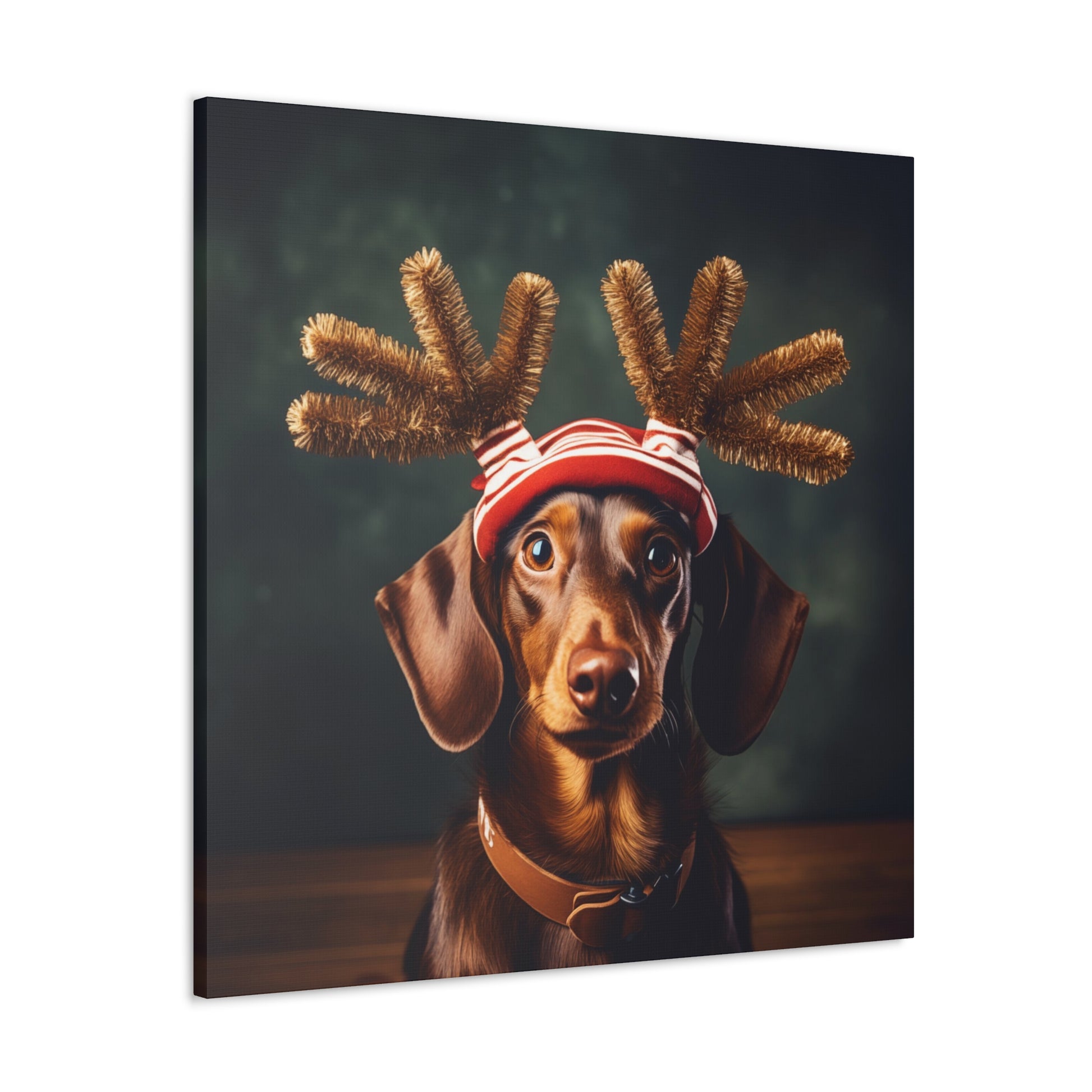 Christmas Dachshund with reindeer antlers decor ideas