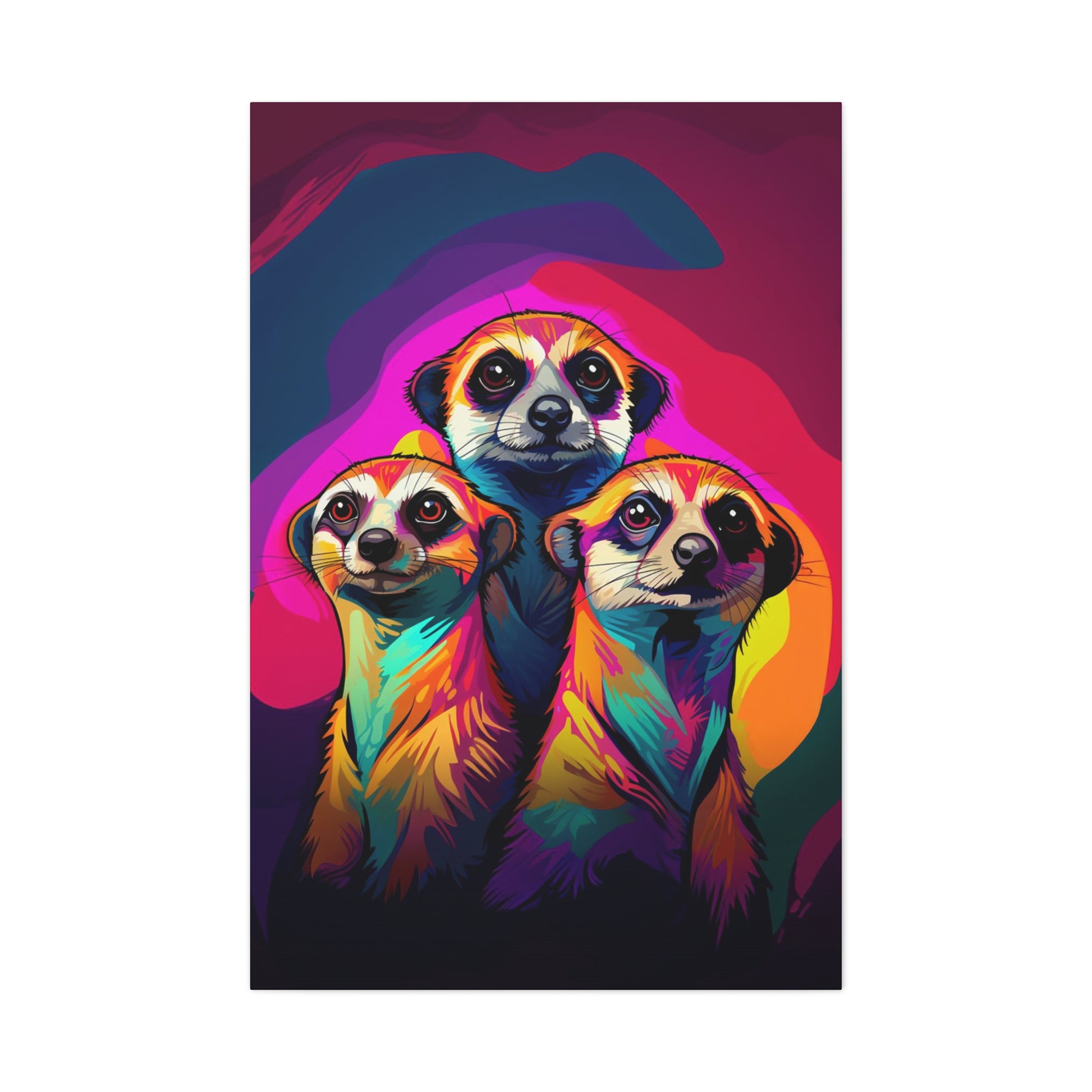 Art Deco Meerkats canvas print