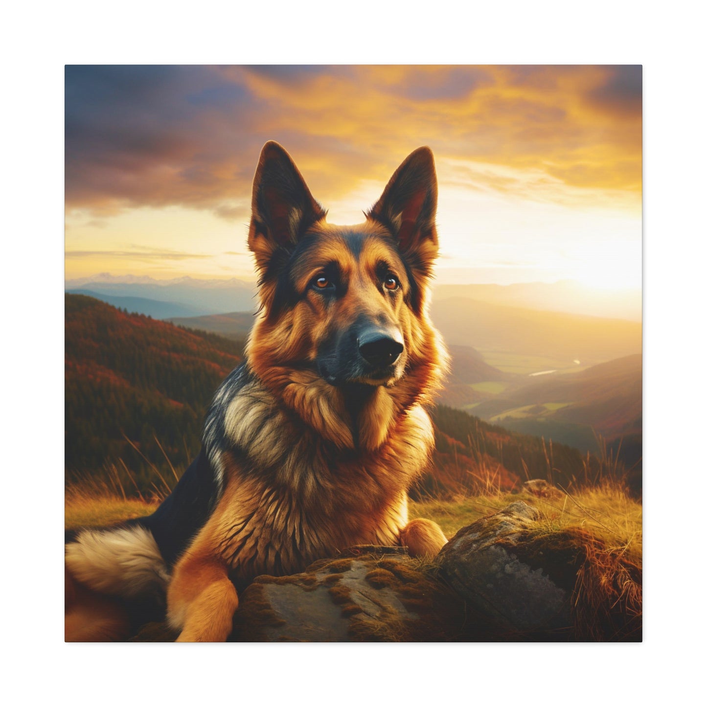 German Shepherds sunset art decor gifts
