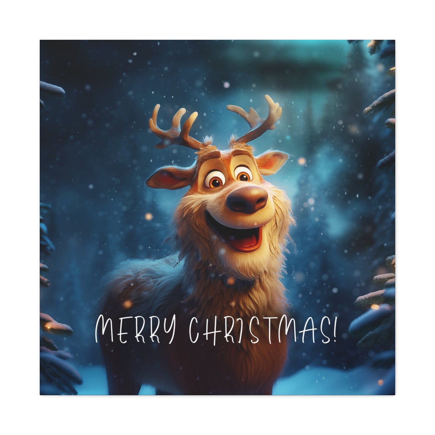 Christmas reindeer canvas prints