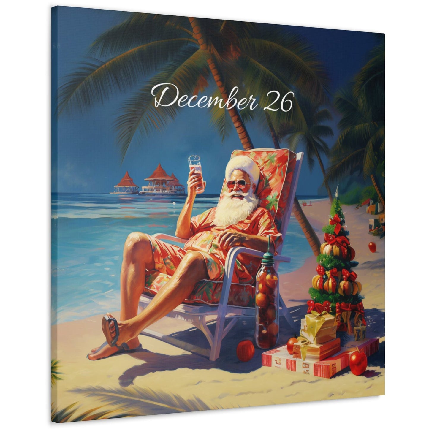 santa resting wall art decor