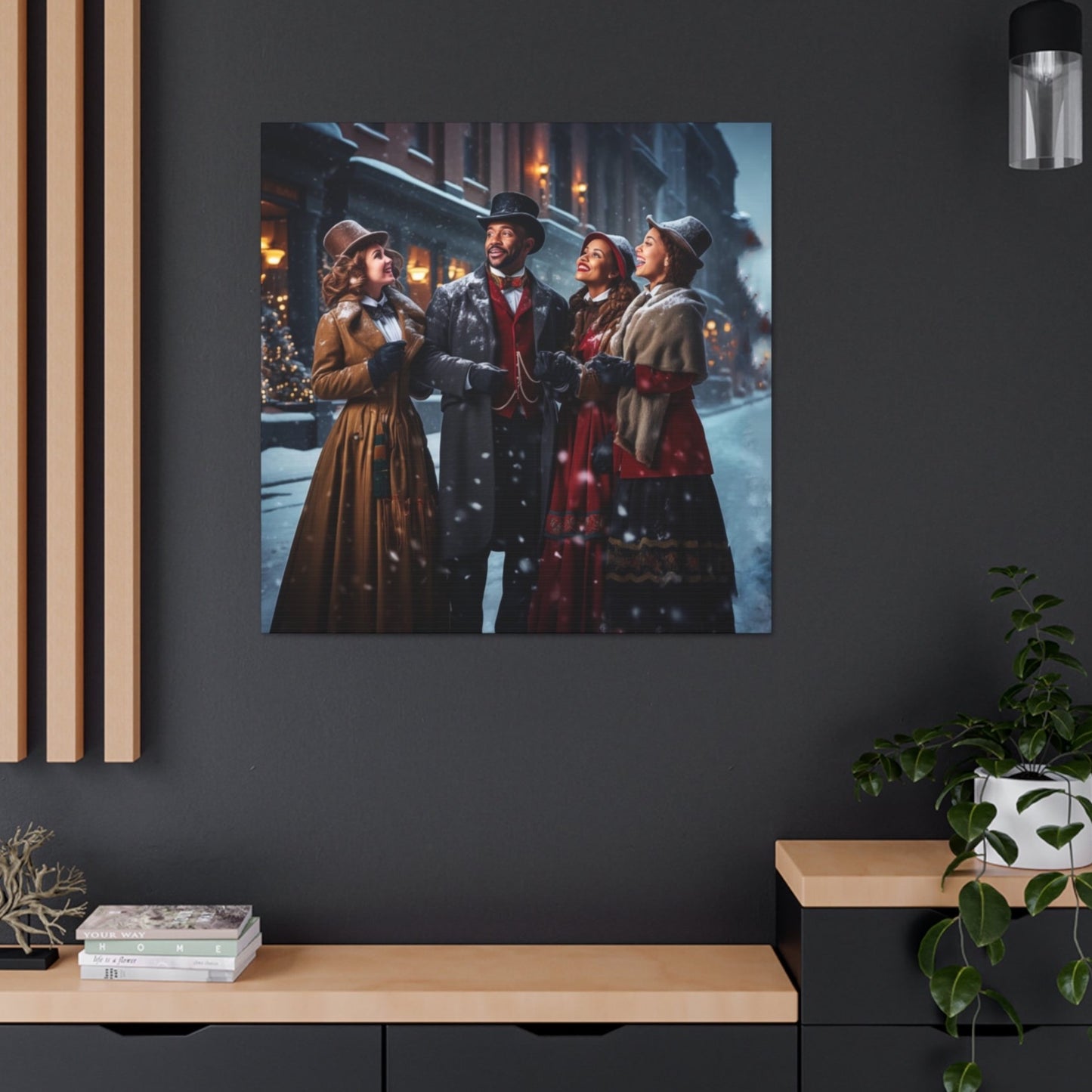 Victorian carolers wall decor