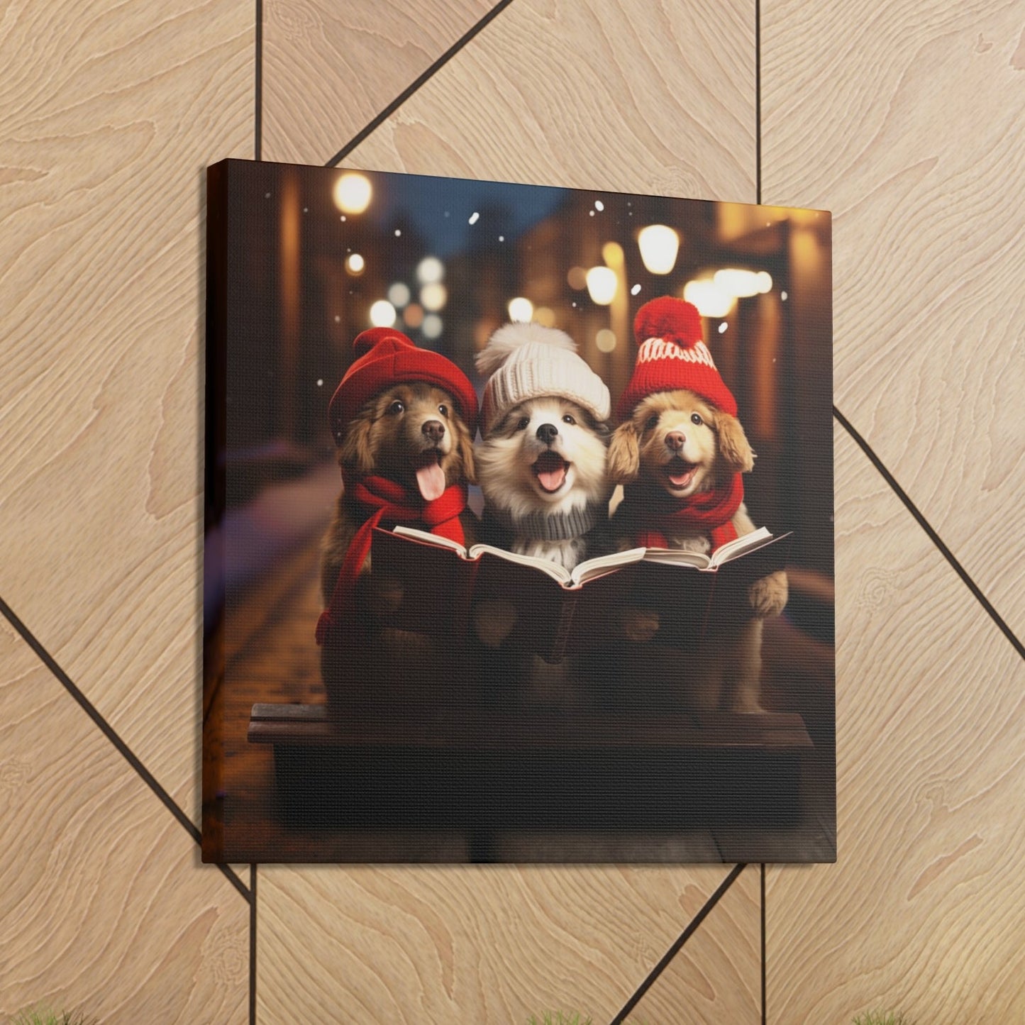 dog Christmas carolers decorations