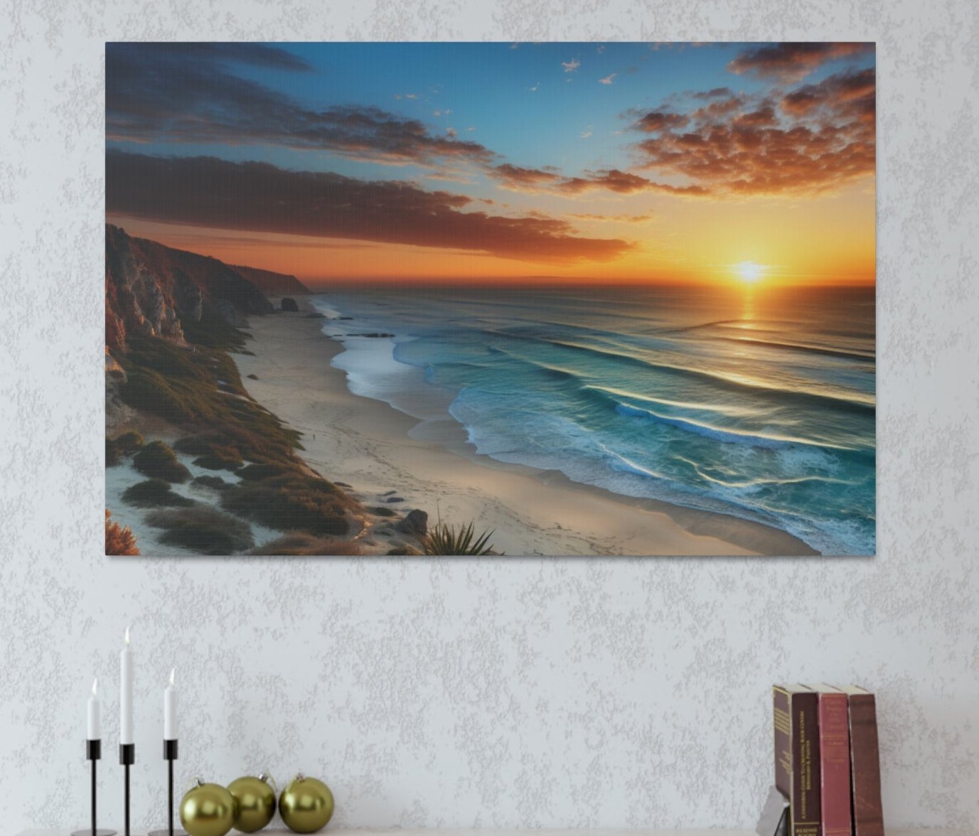 ocean sunset canvas print