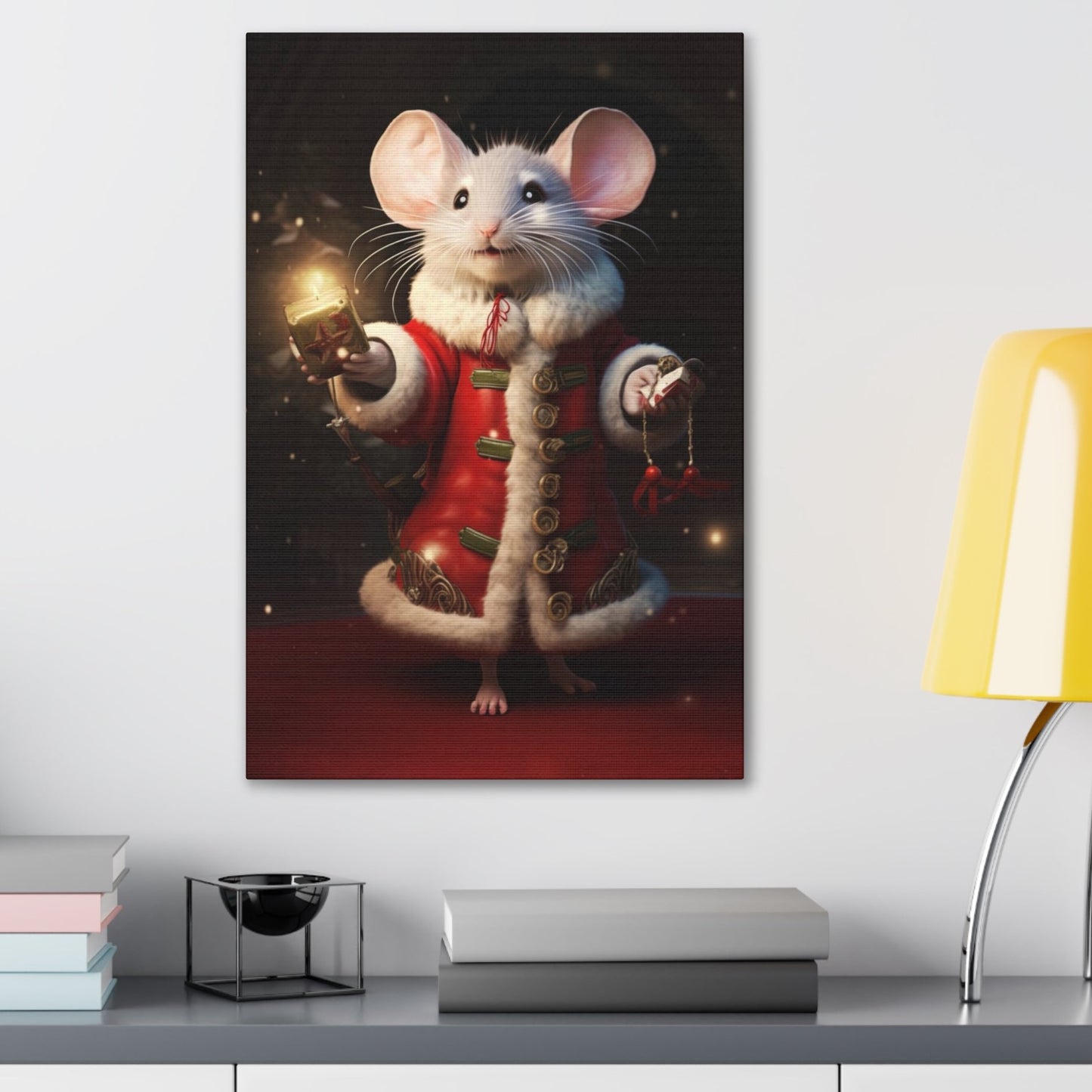 Christmas mouse wall poster
