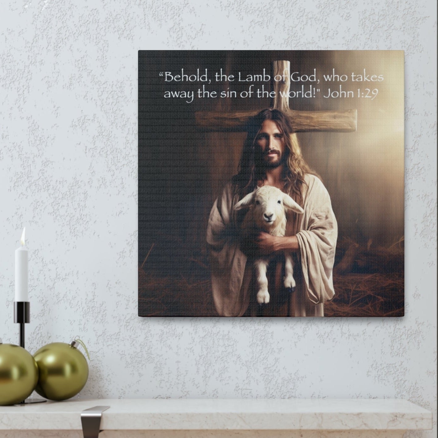 behold the lamb of god wall decor art canvas prints john 1:29