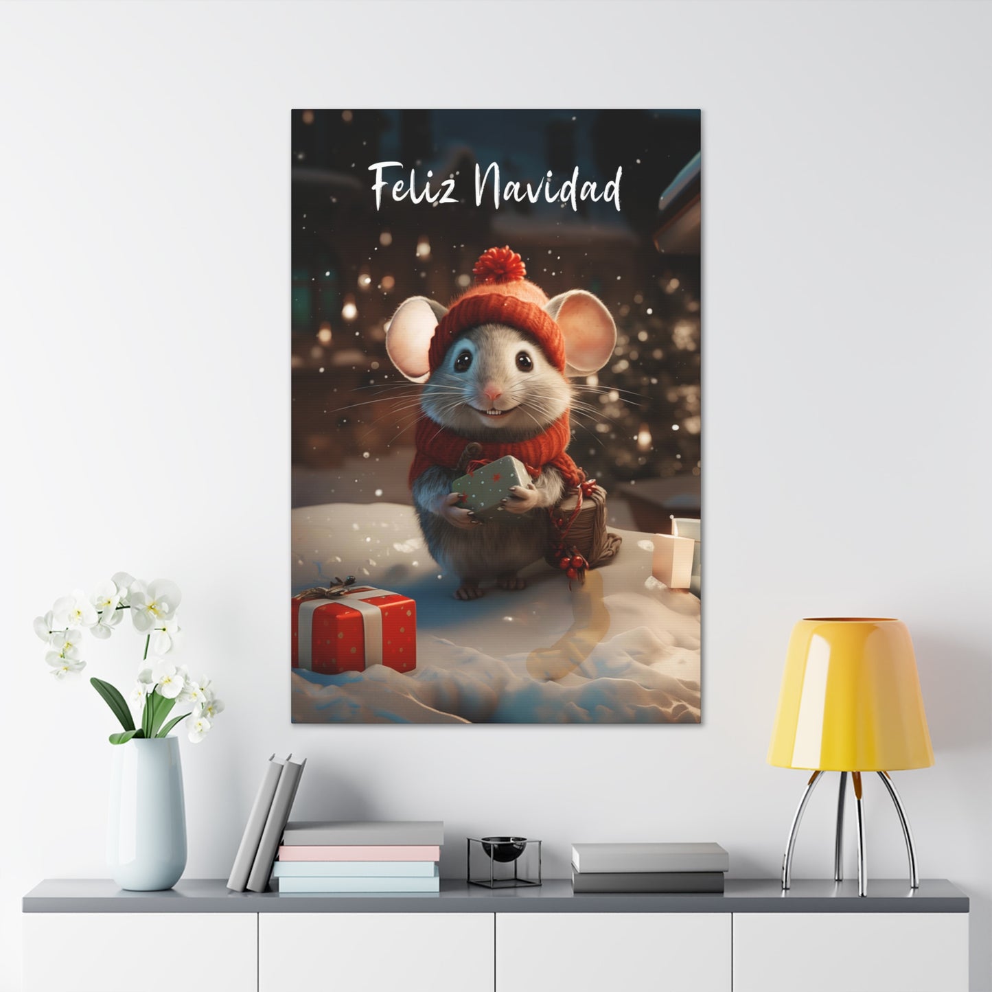 Feliz Navidad mouse wall decor