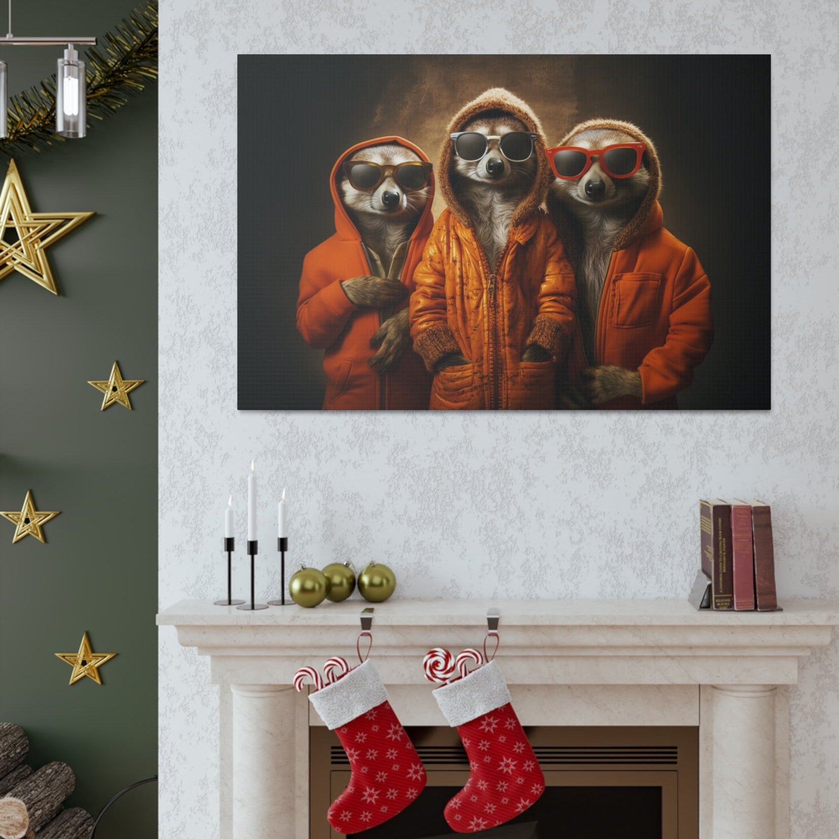 Art Deco Meerkats wall decor art