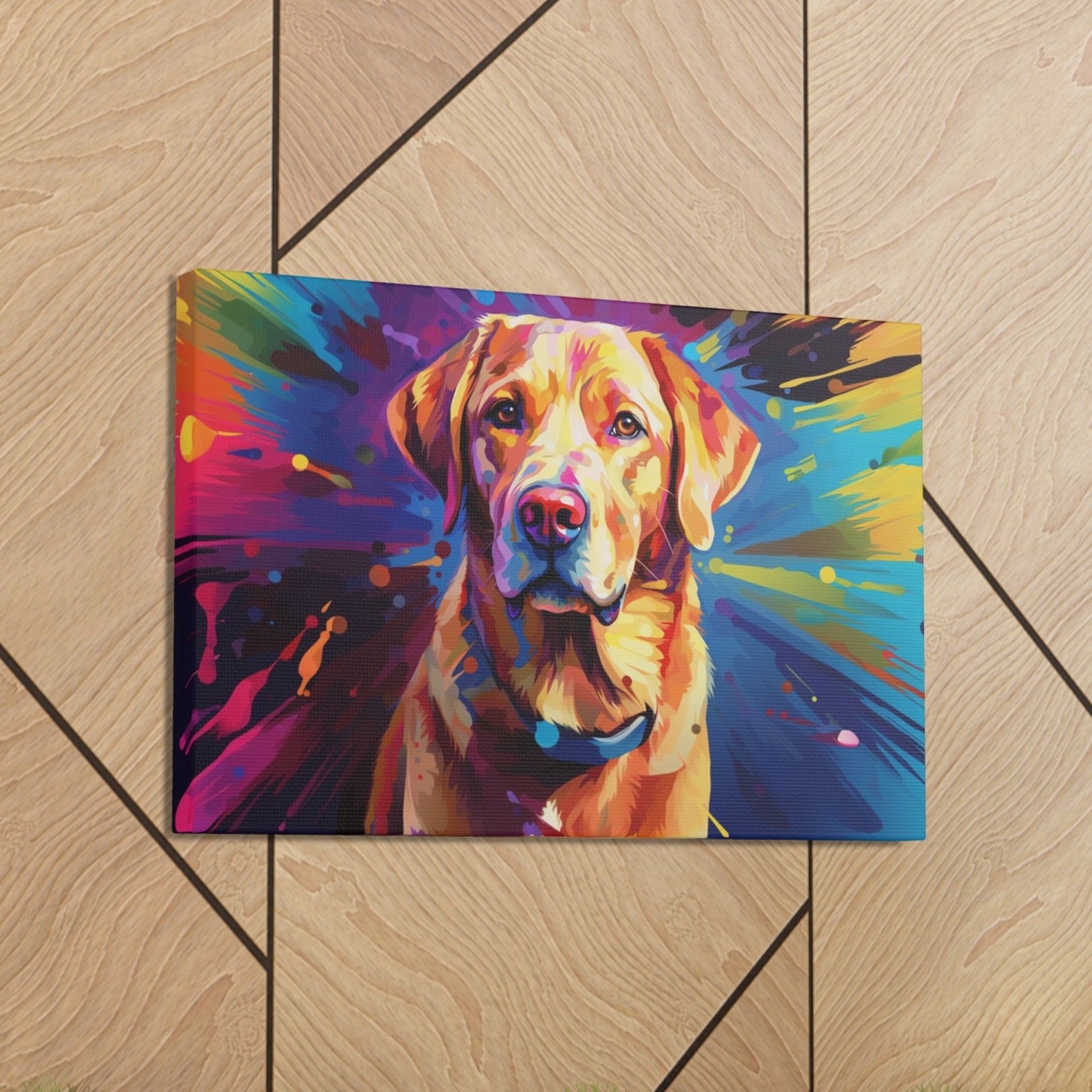 golden lab modern art wall decor