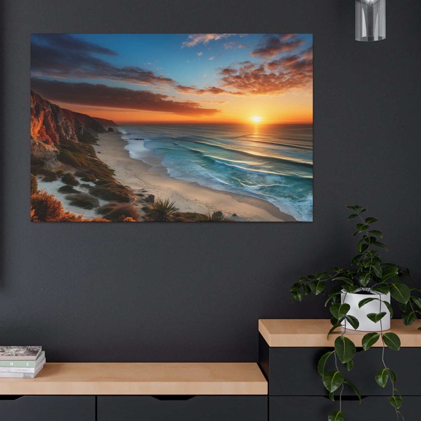beach sunset wall decor
