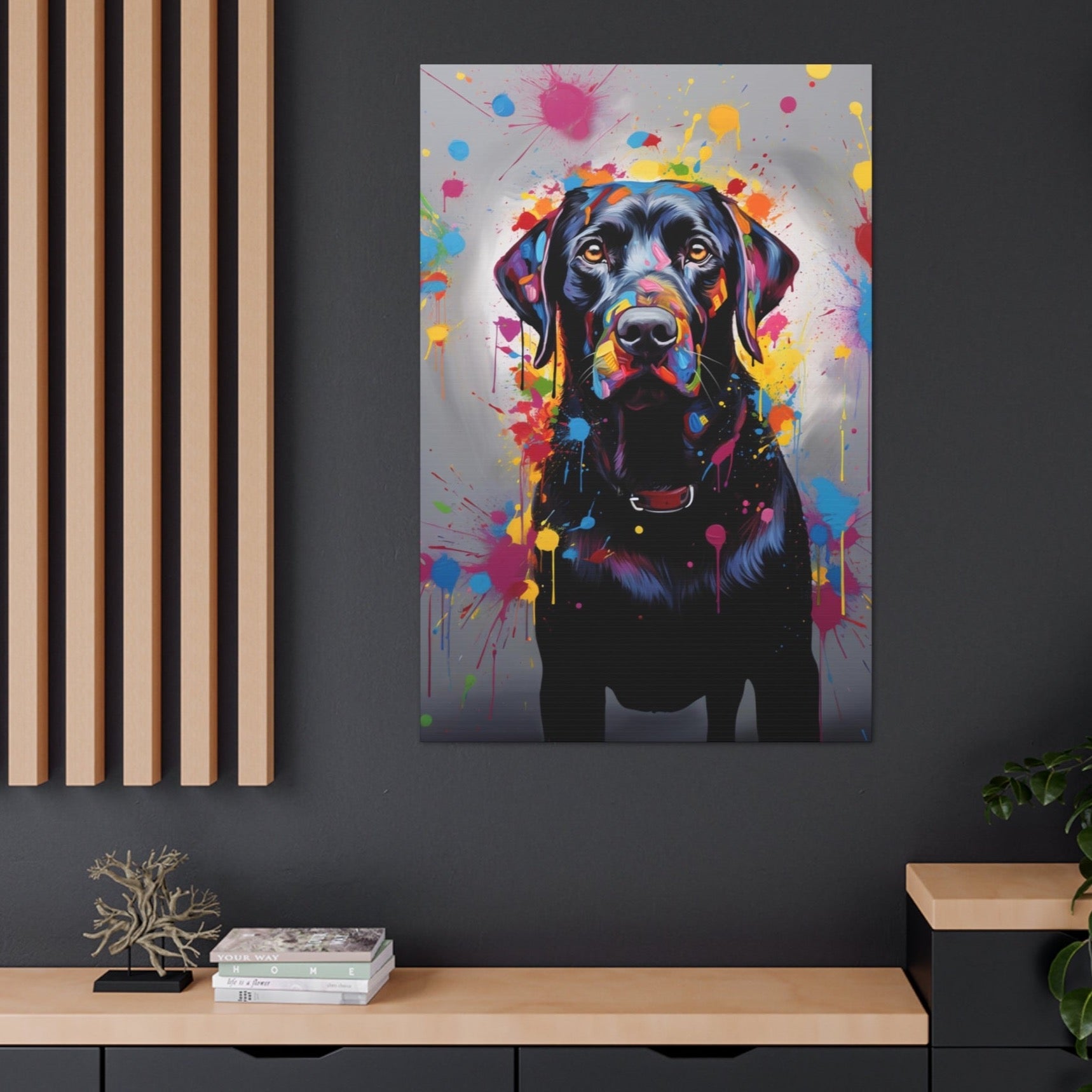 black lab modern art wall decor