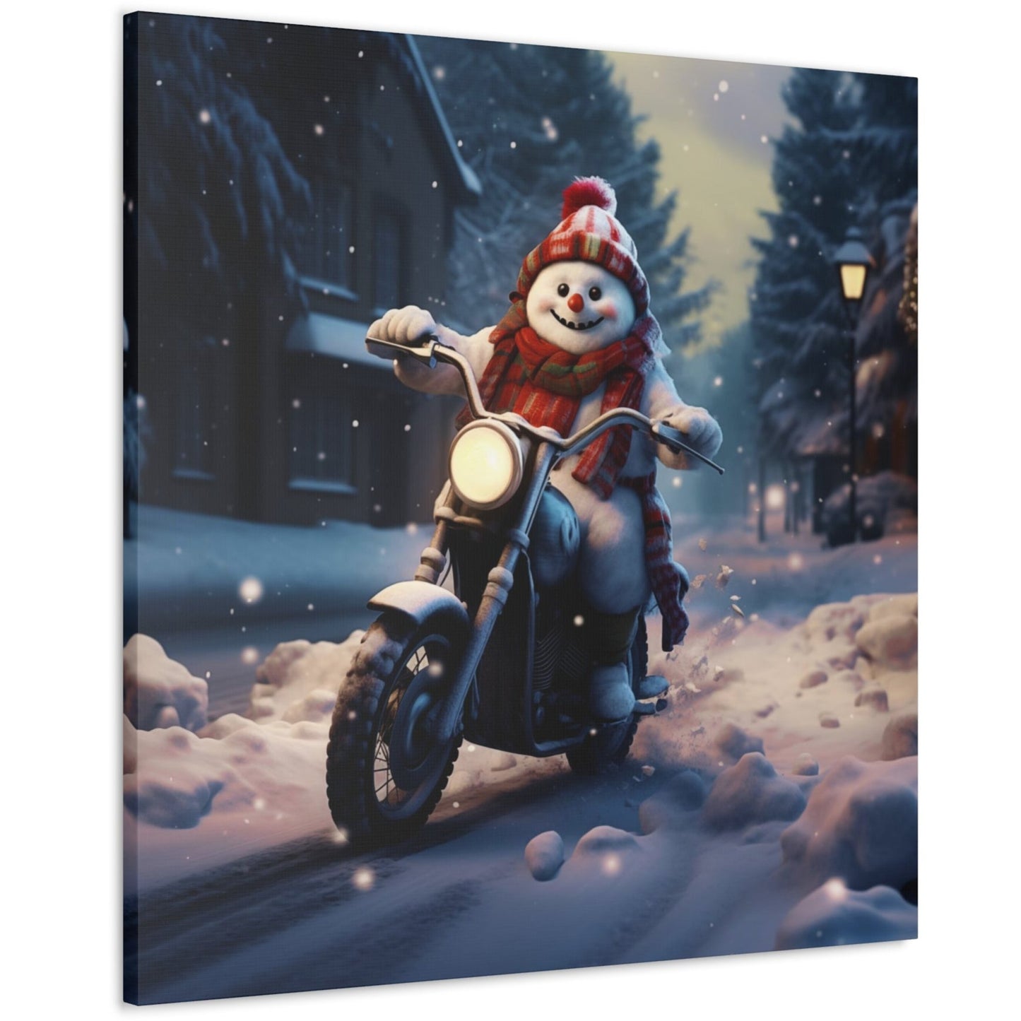 Christmas Snowman motorcycle wall art