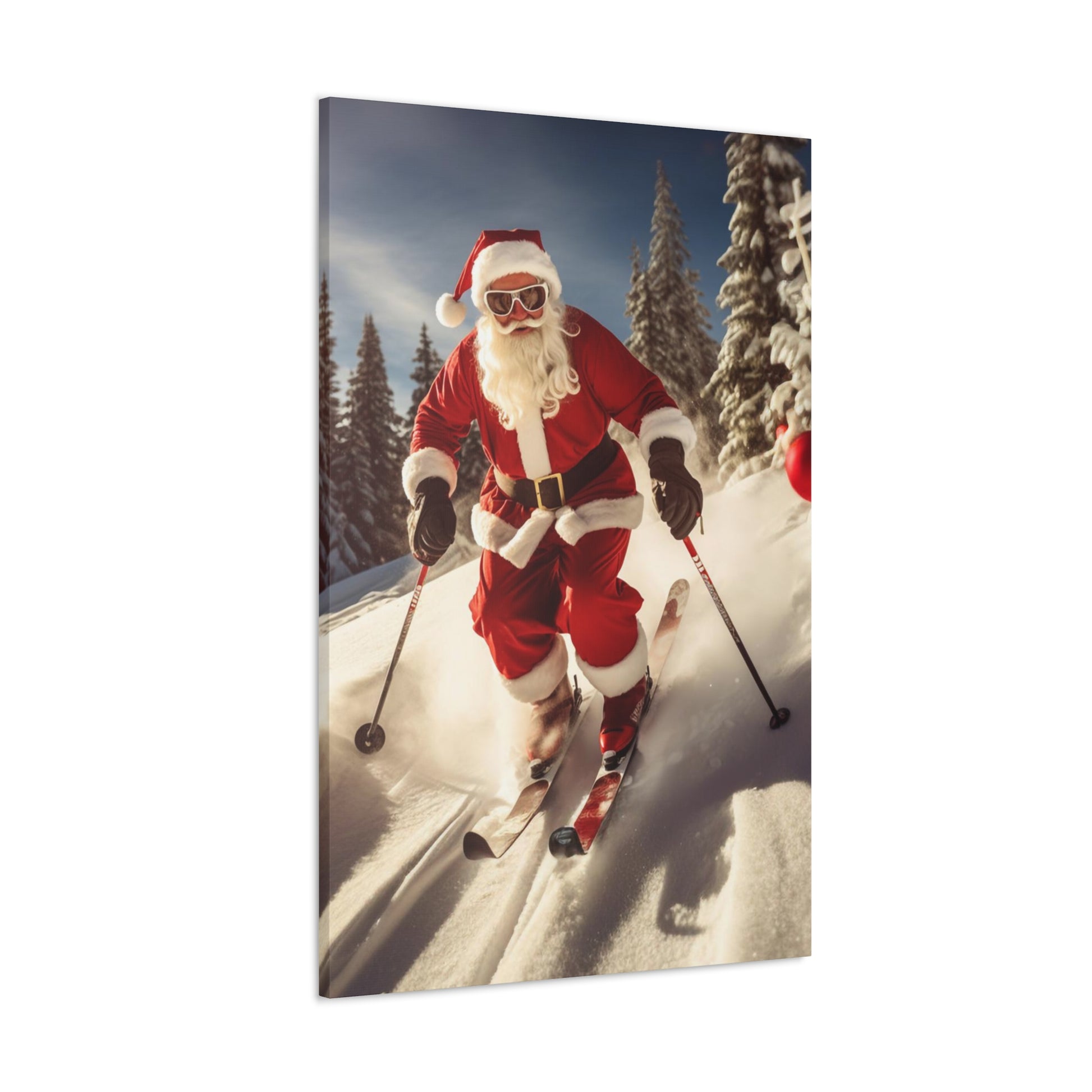 Santa snow skier picture
