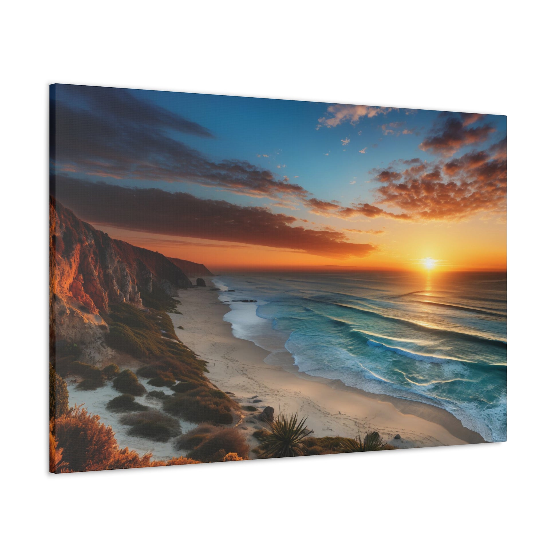 aesthetic tropical sunset art