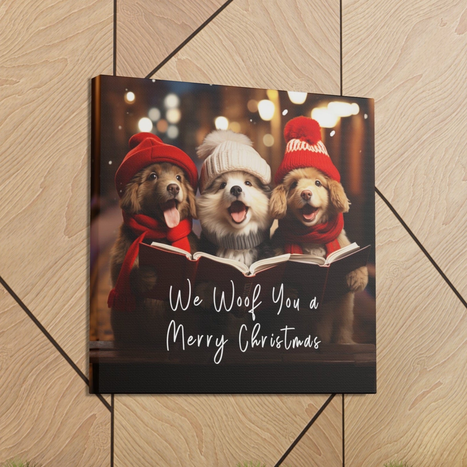 dog carolers wall decor