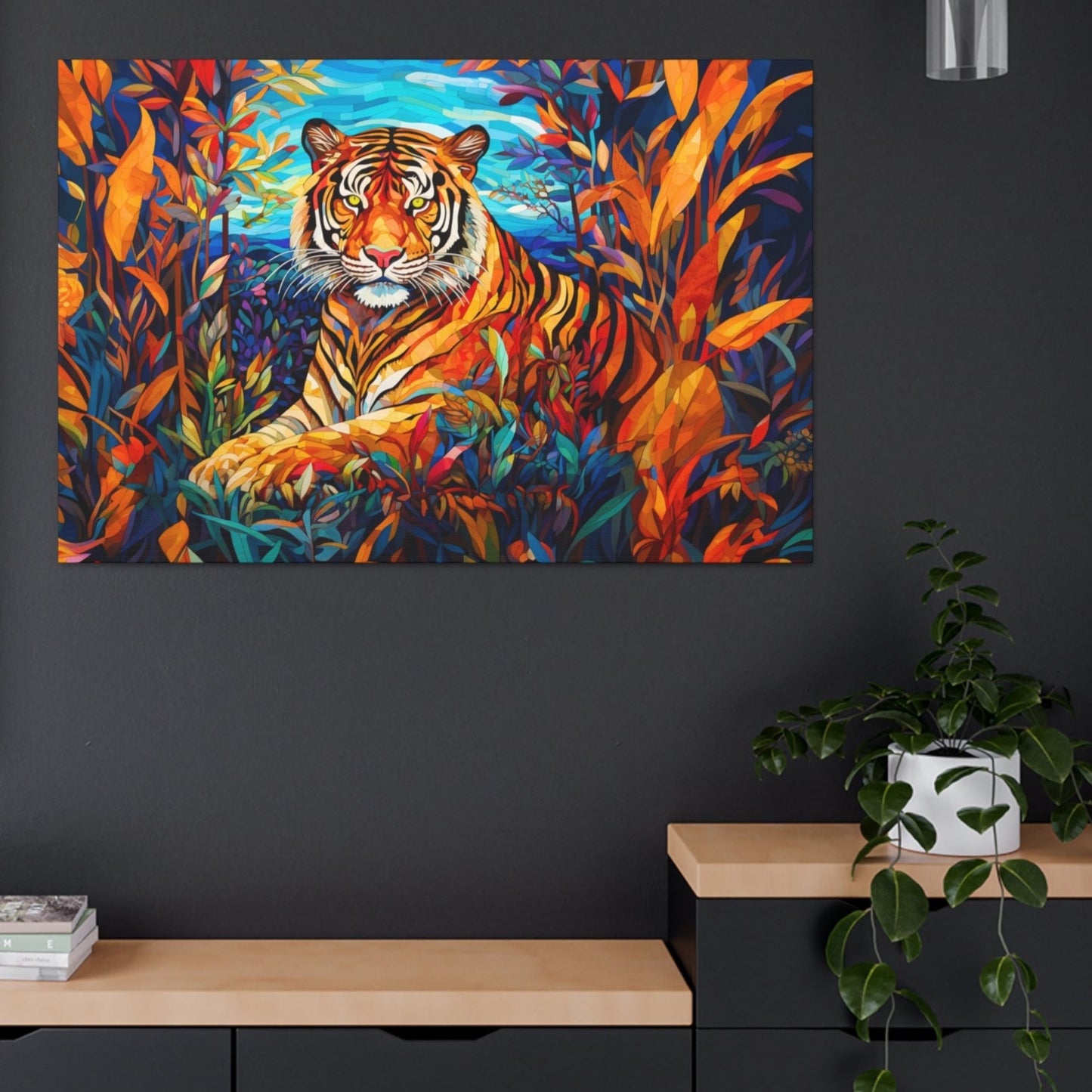 tiger stretched canvas print
