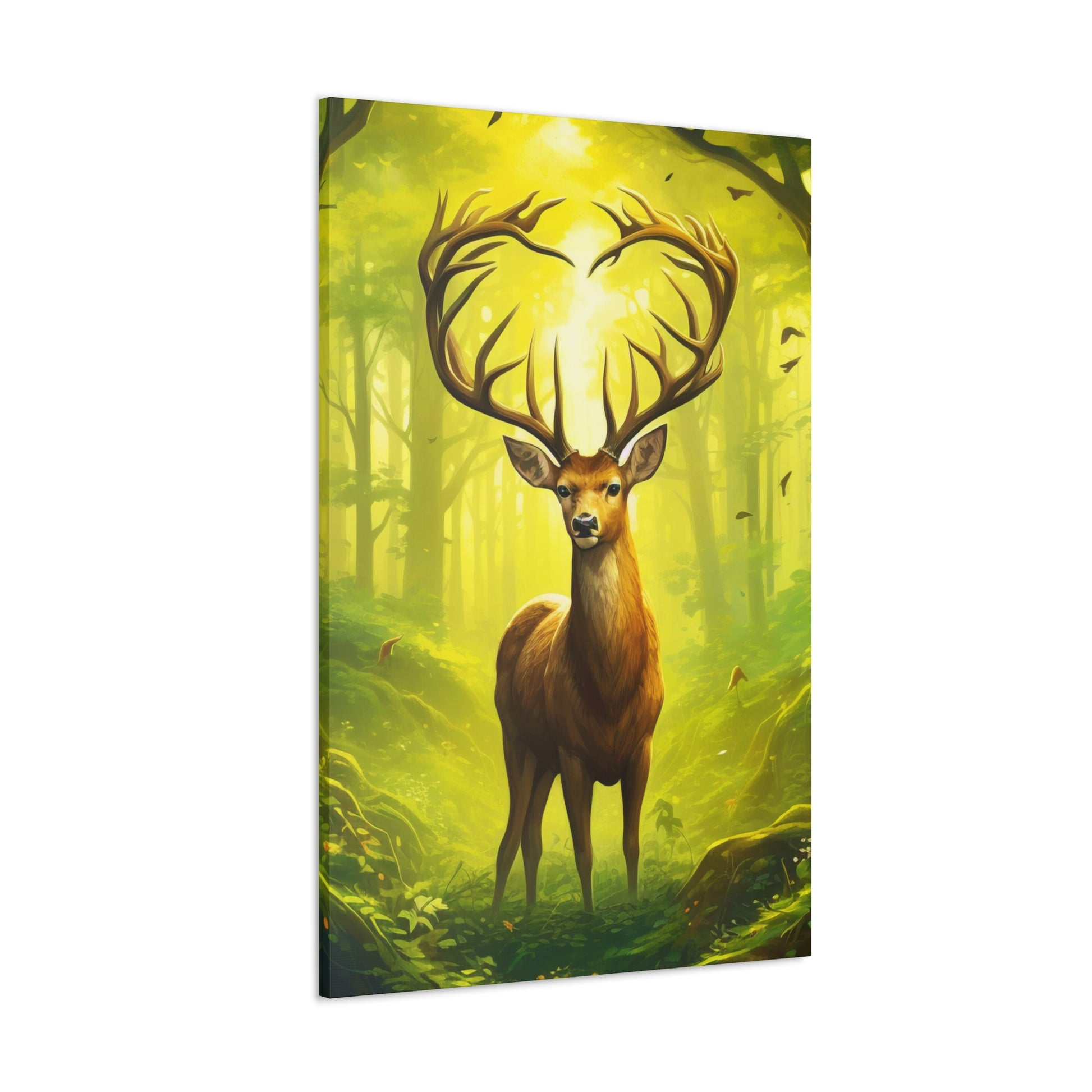 deer wall art, deer heart shape antlers wall art