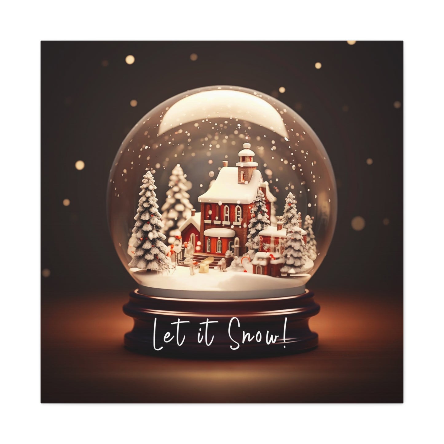 snow globe Christmas wall art