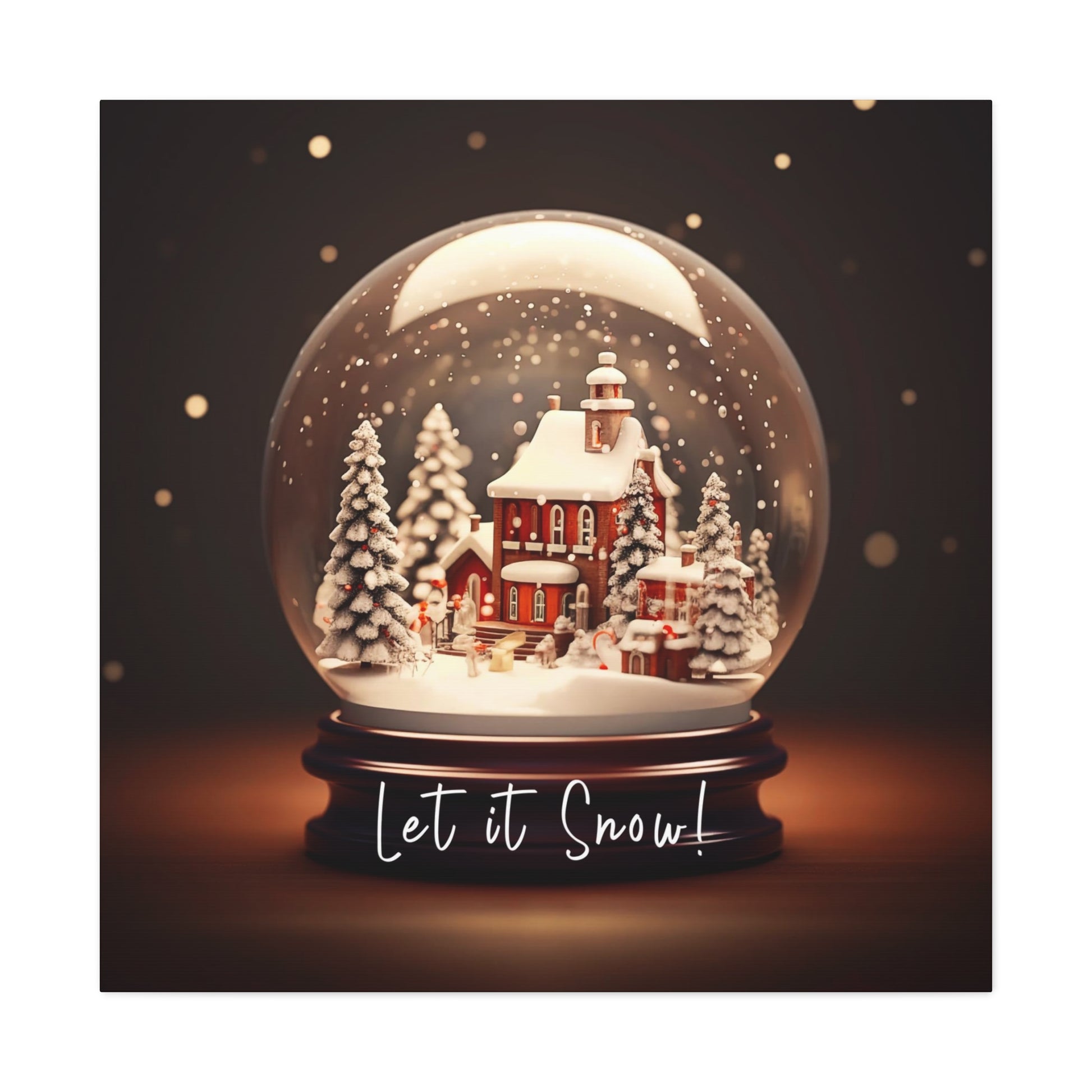snow globe Christmas wall art