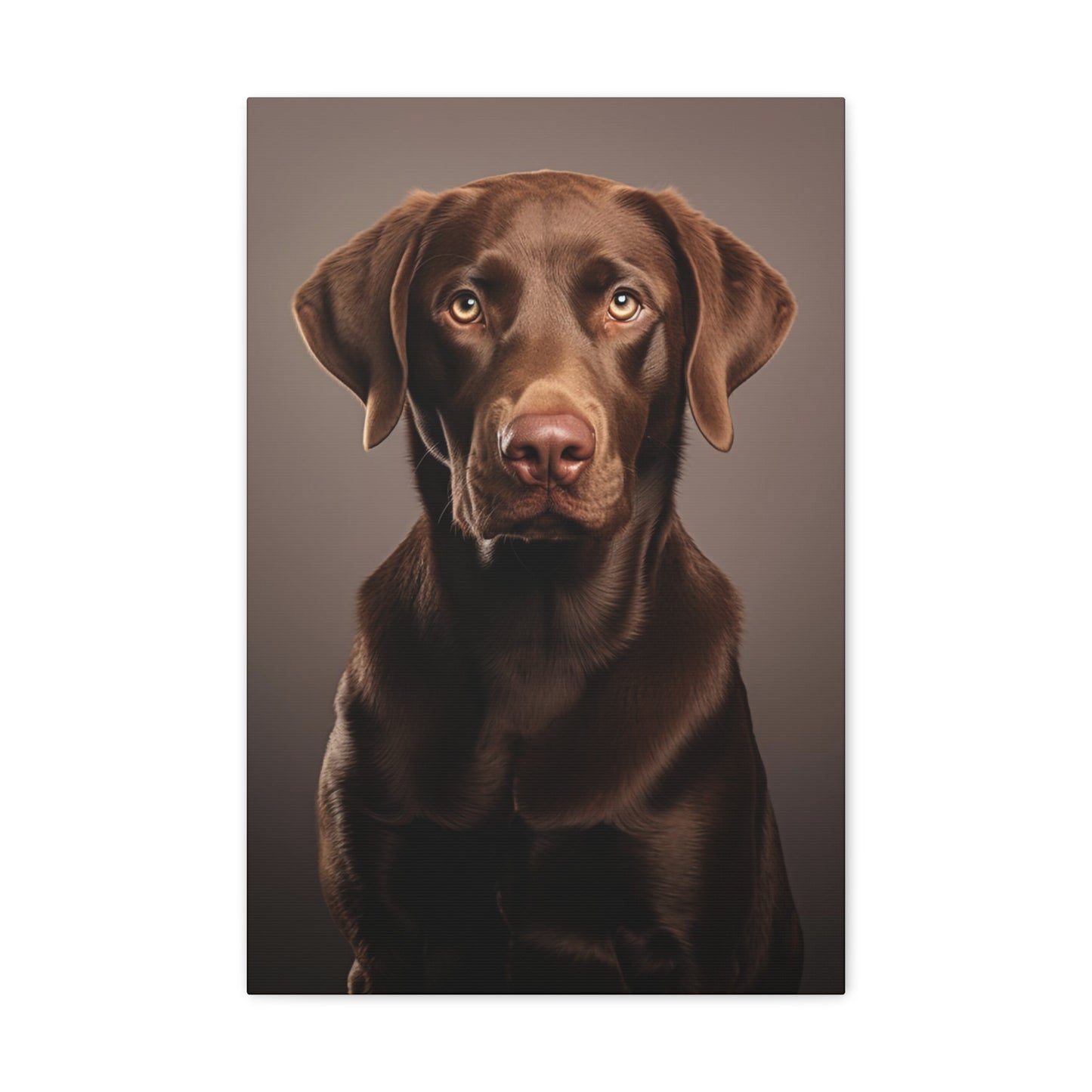 Chocolate Lab Portrait Canvas Print Aesthetic Chocolate Labrador Retrievers Wall Decor Art Prints Gifts Paintings