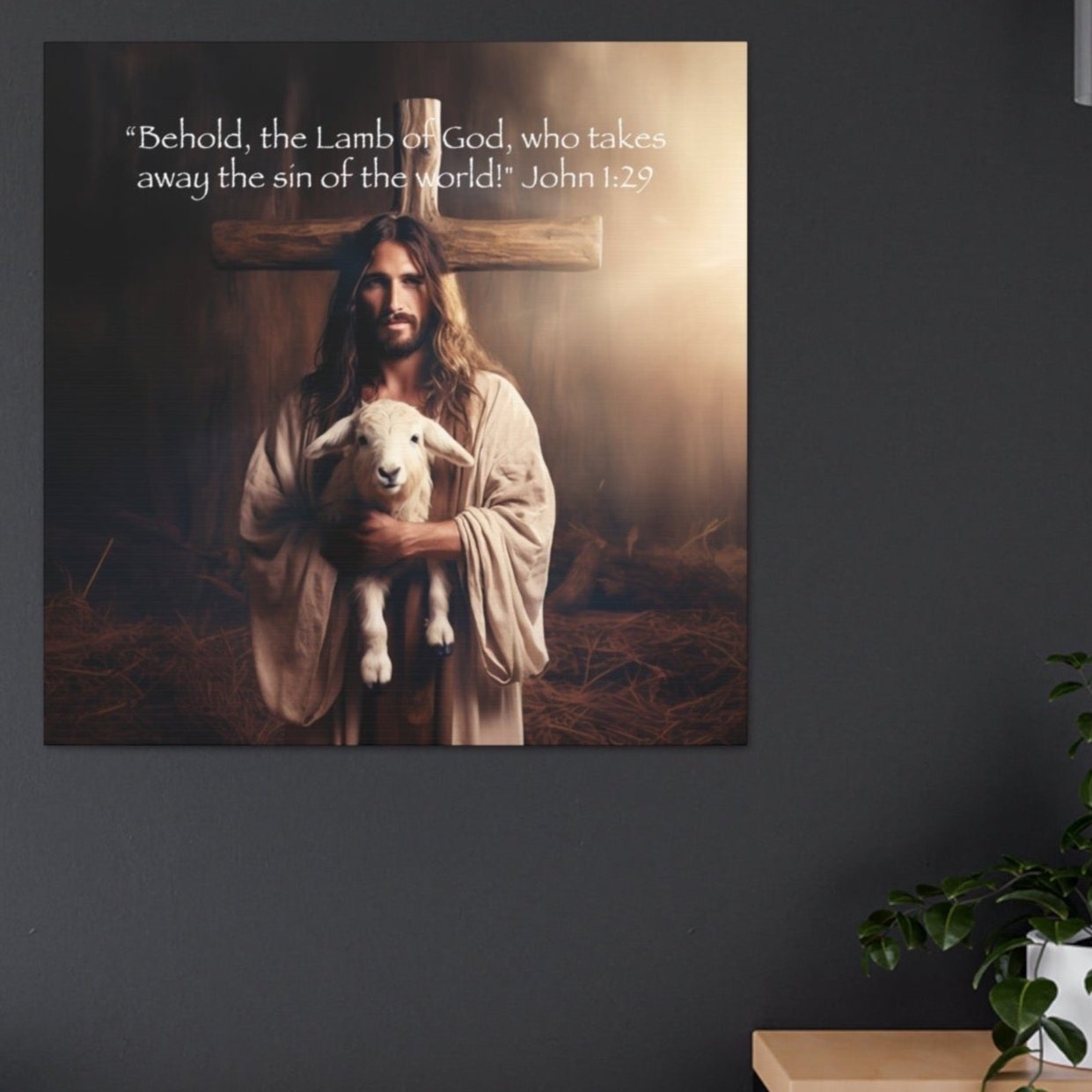christian canvas prints jesus lamb of god john 1:29