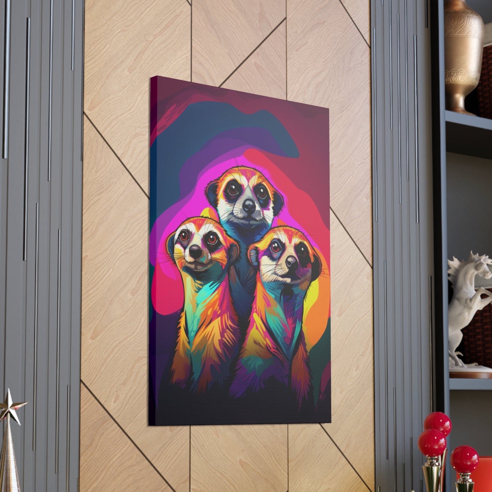 Art Deco Meerkats wall decor art