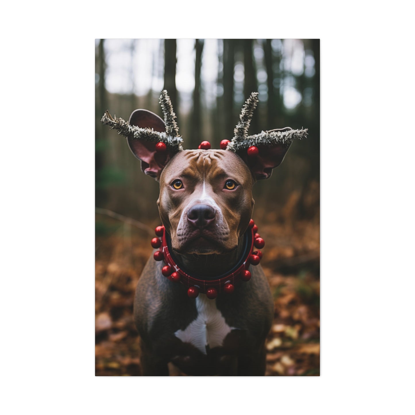 Pit Bulls Christmas wall art ideas