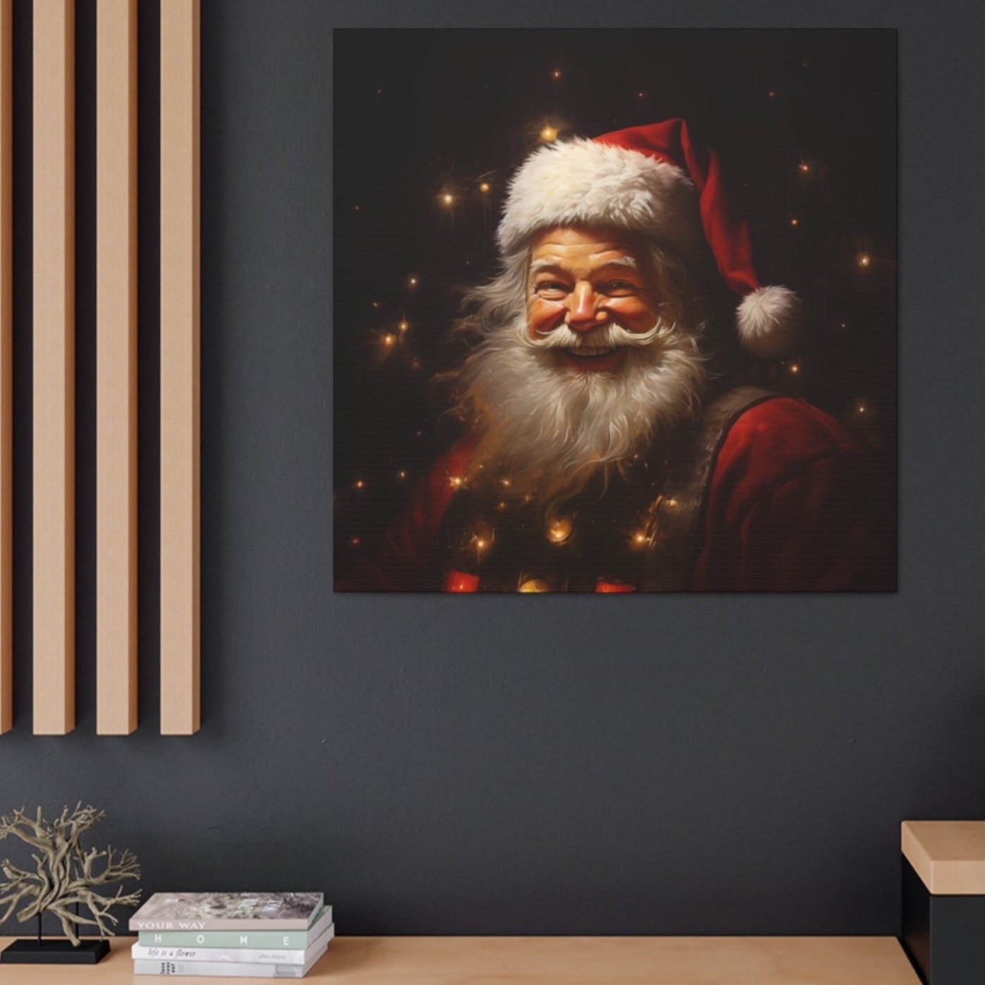 Christmas Santa Claus canvas print, santa claus art Christmas gifts