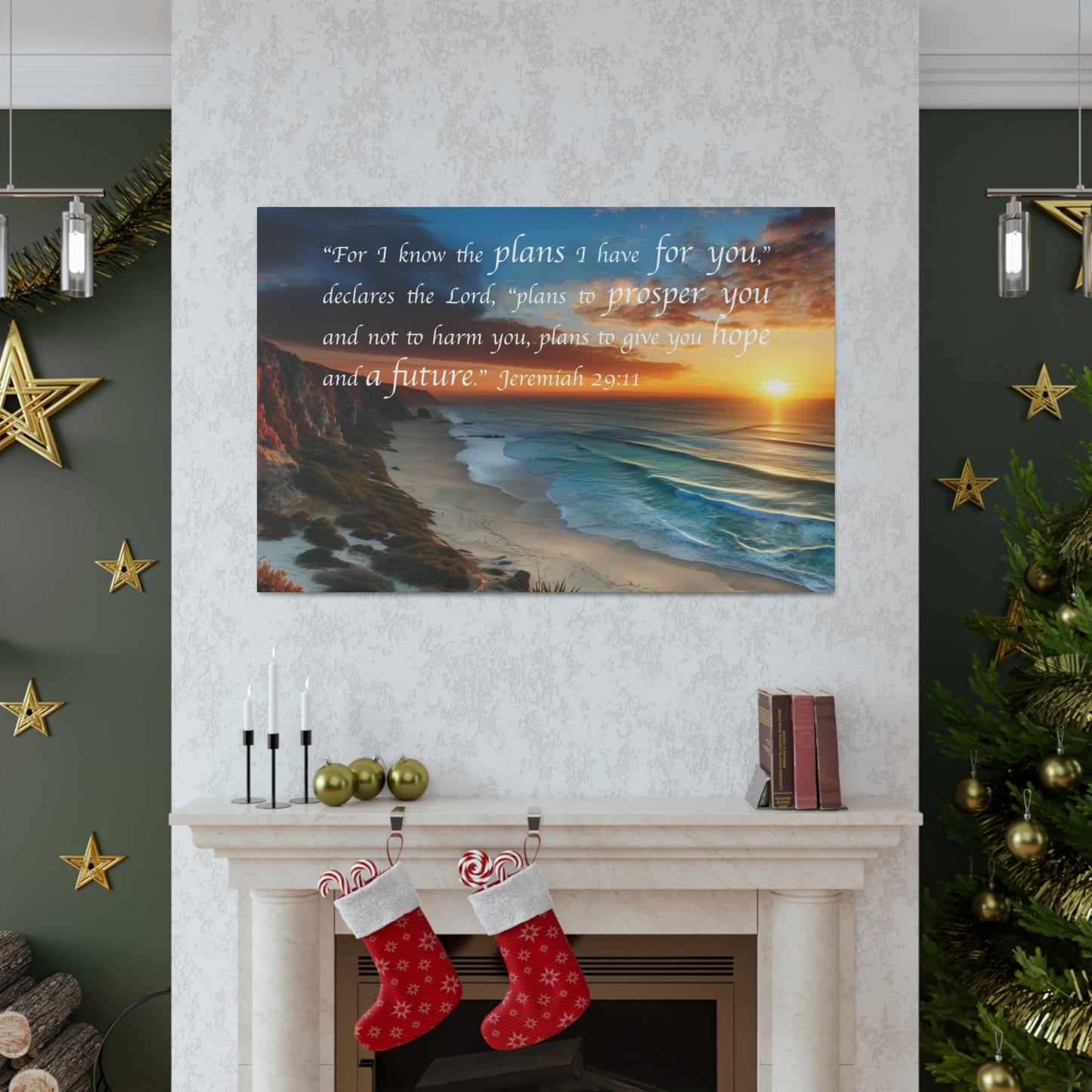 For I know the plans I have for you canvas print, scenic christian art decor