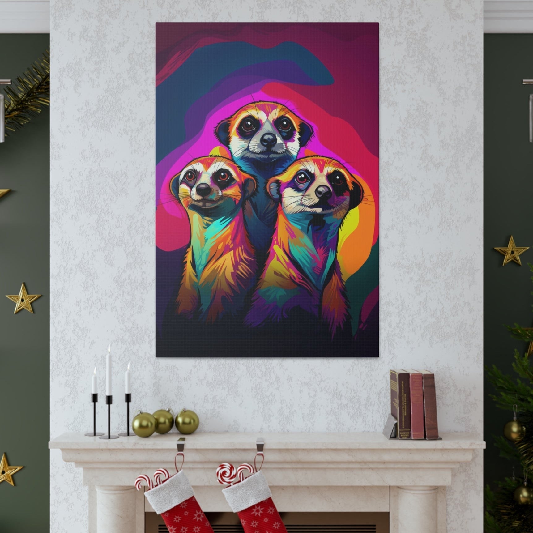 wall art of Meerkats