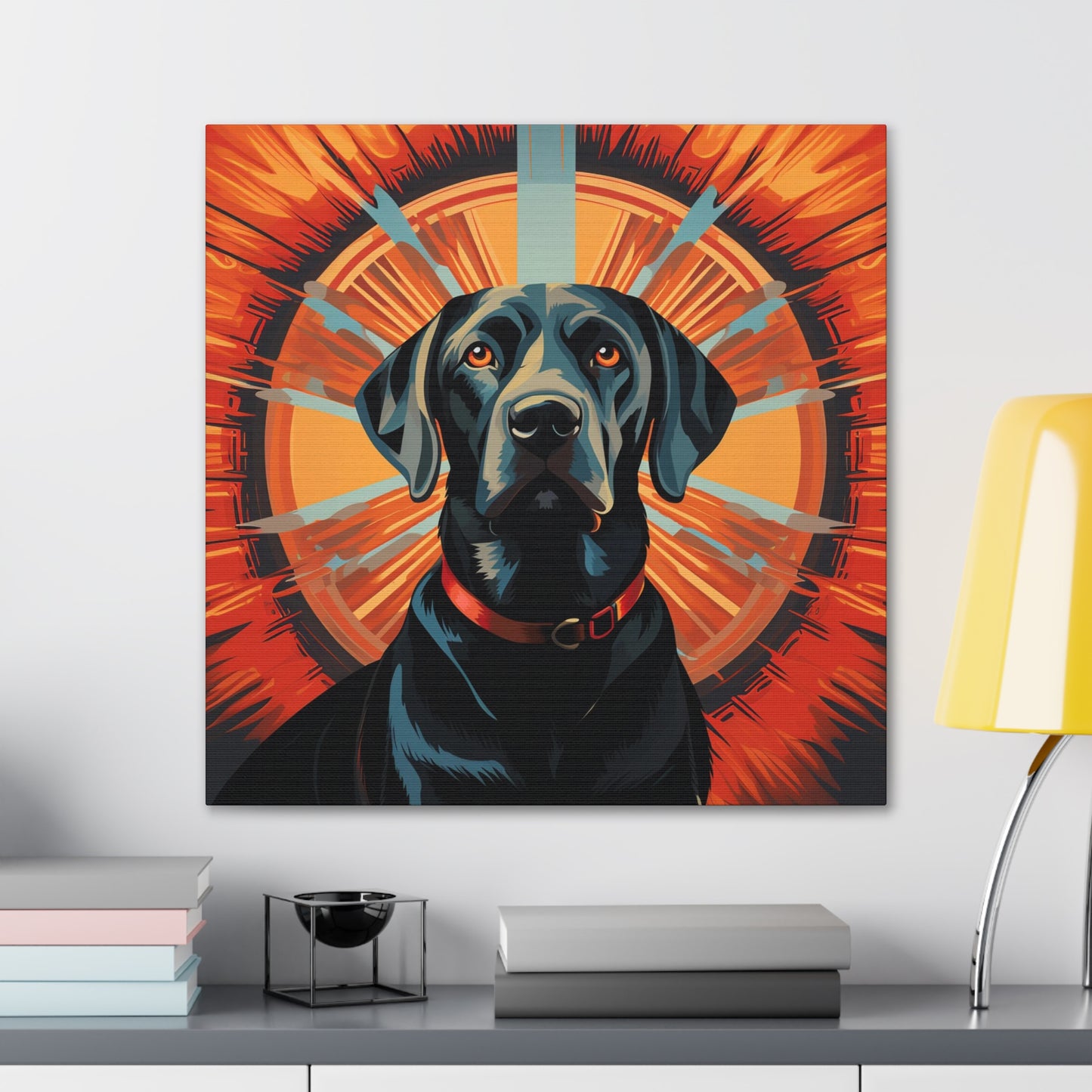 Black Lab canvas print art decor