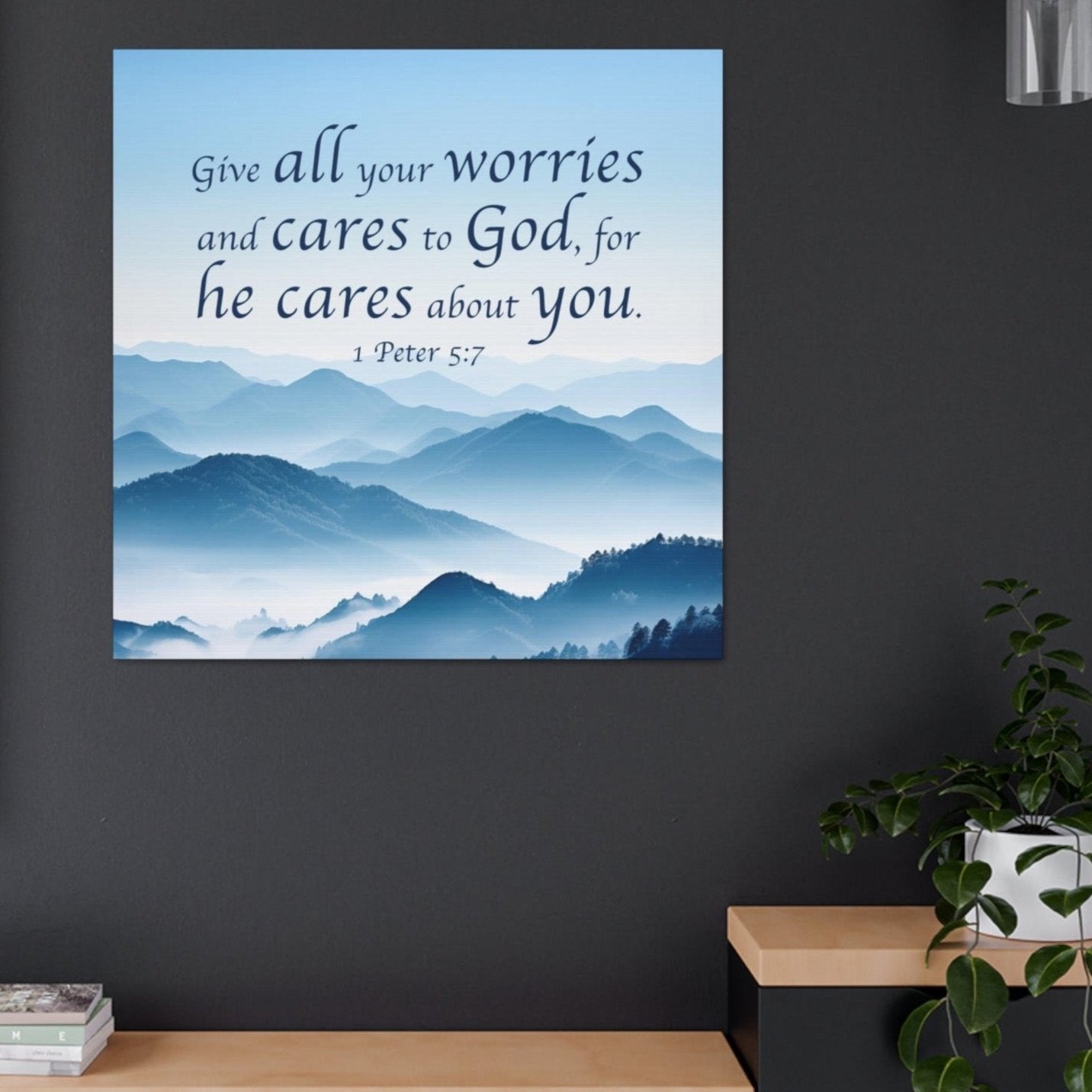 1 Peter 5:7 wall art decor