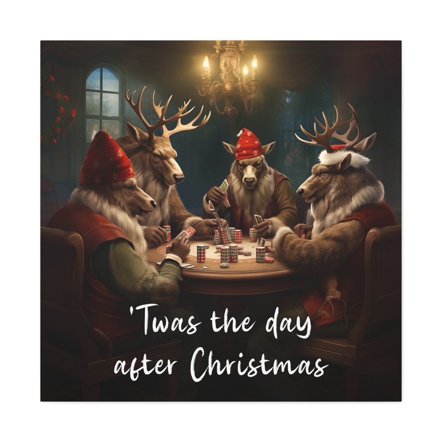 reindeer Christmas wall art prints