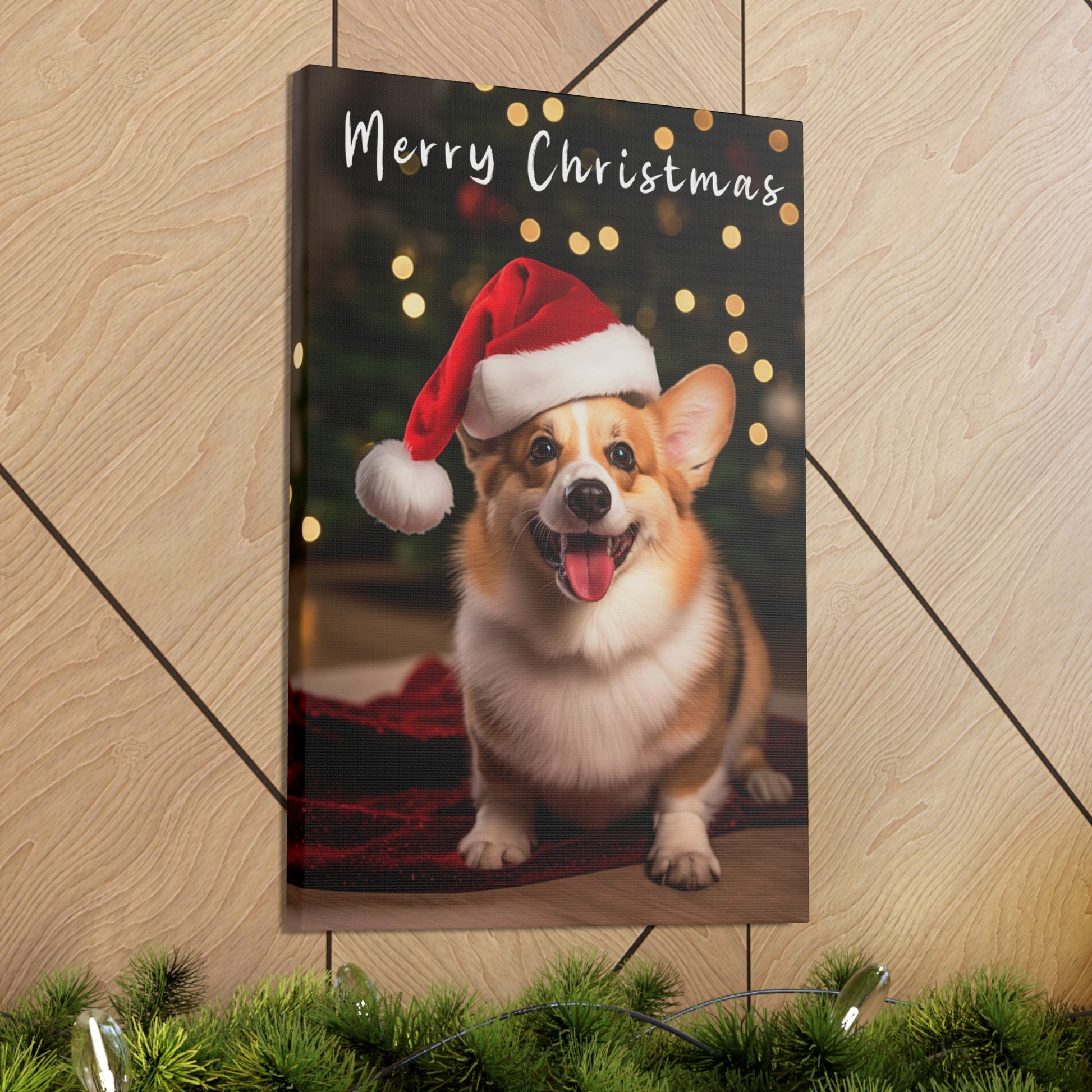 Christmas Pembroke Welsh Corgi Merry Christmas wall decor