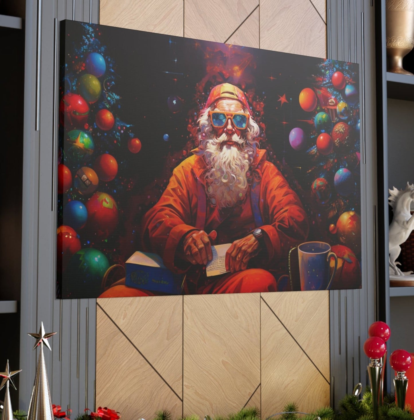 fun santa canvas print