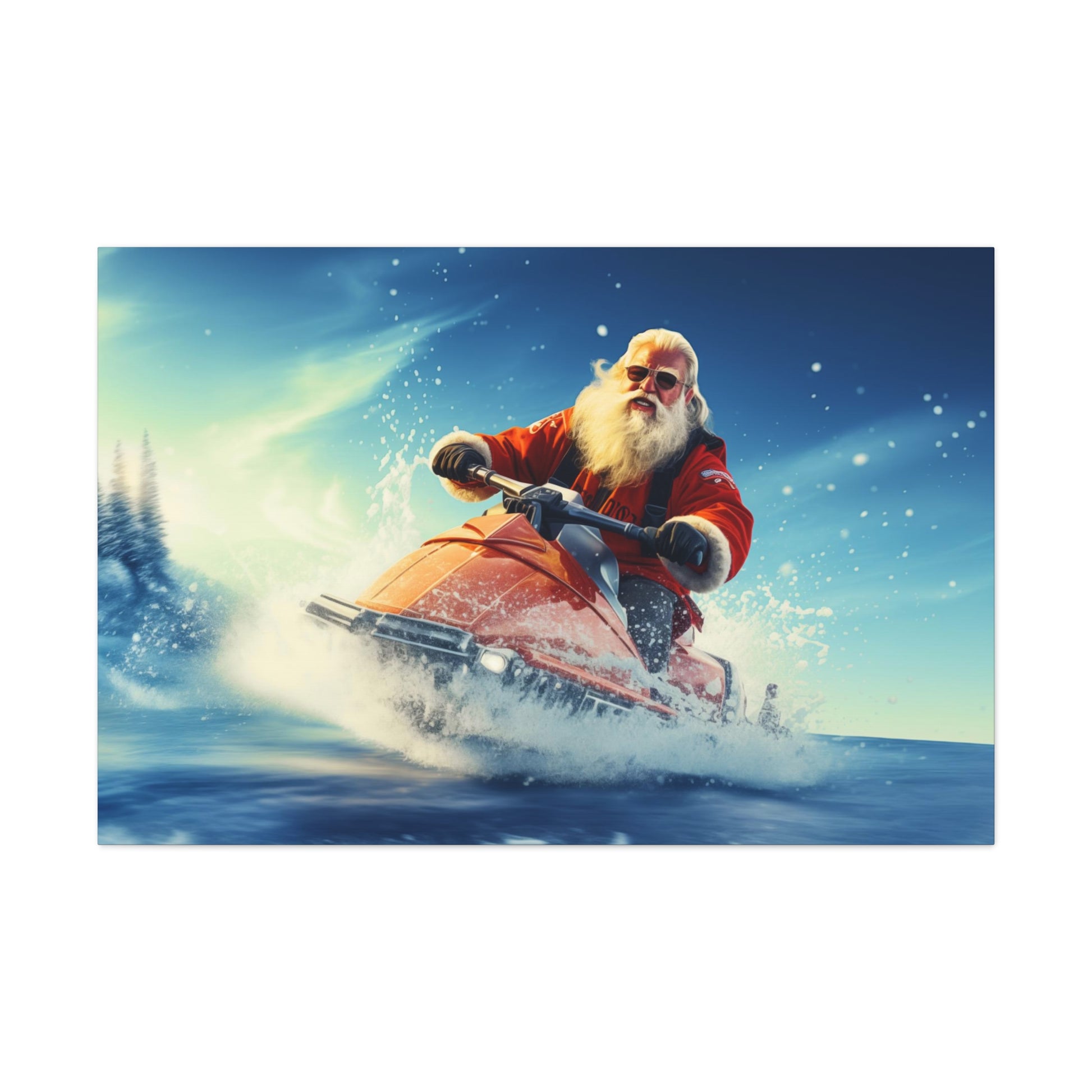 santa jet skiing