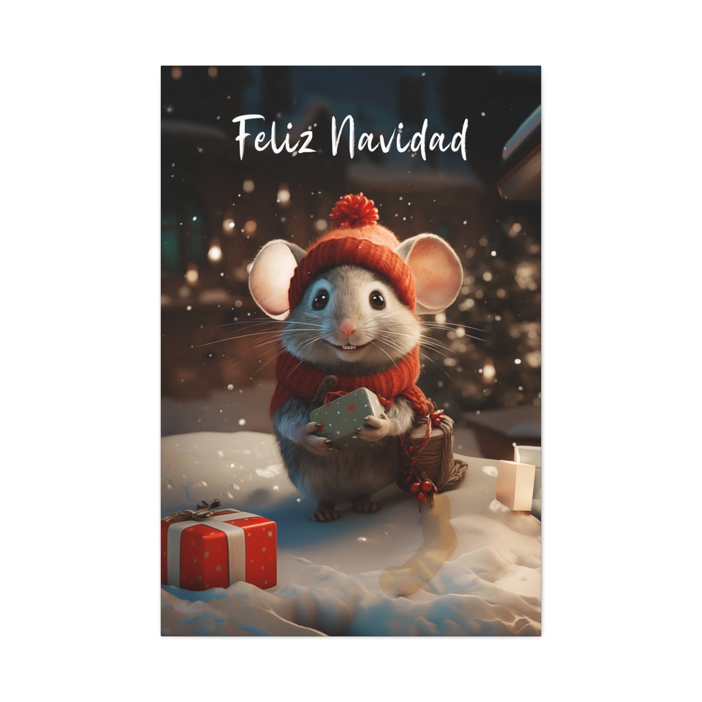 Feliz Navidad mouse wall decor