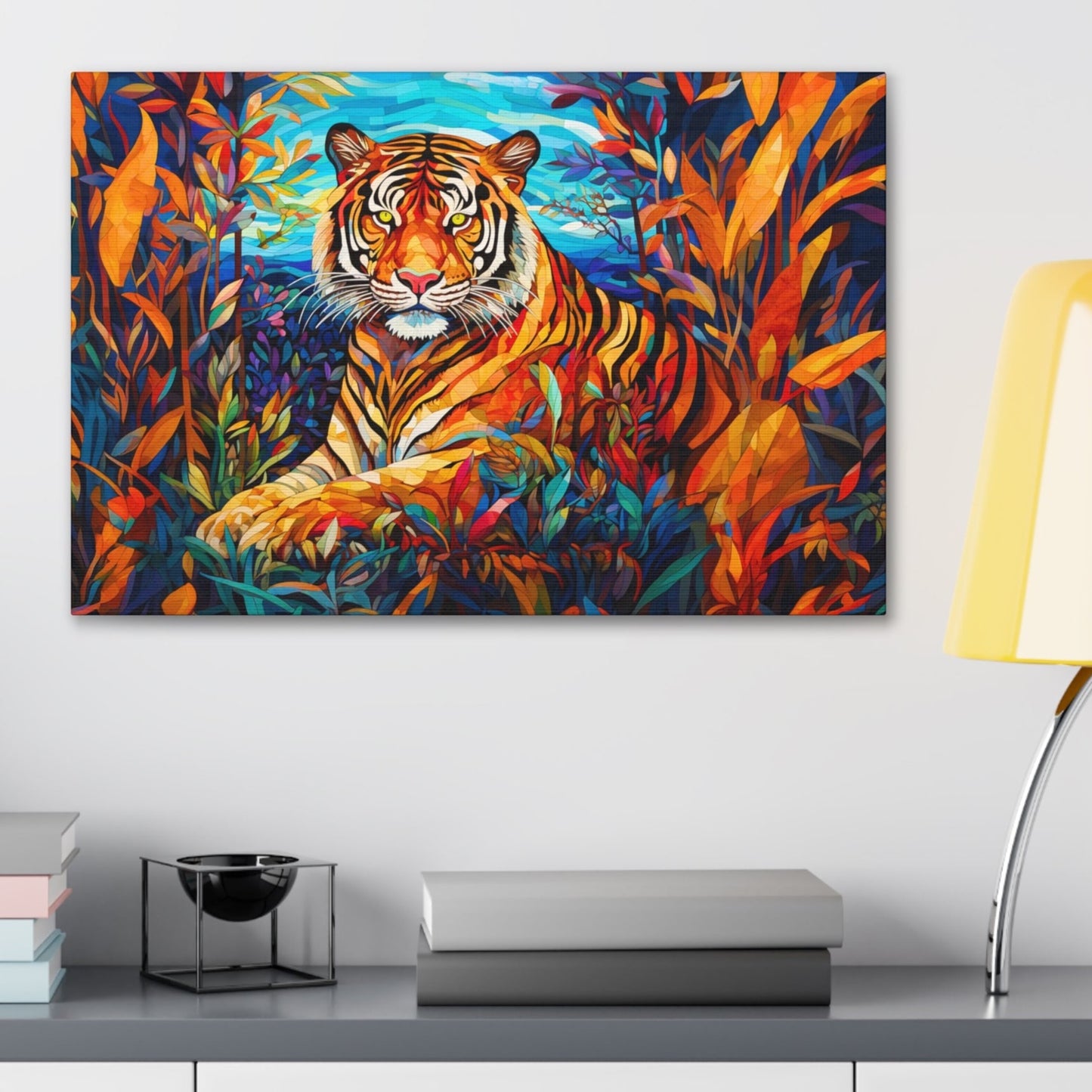 art deco tiger wall art
