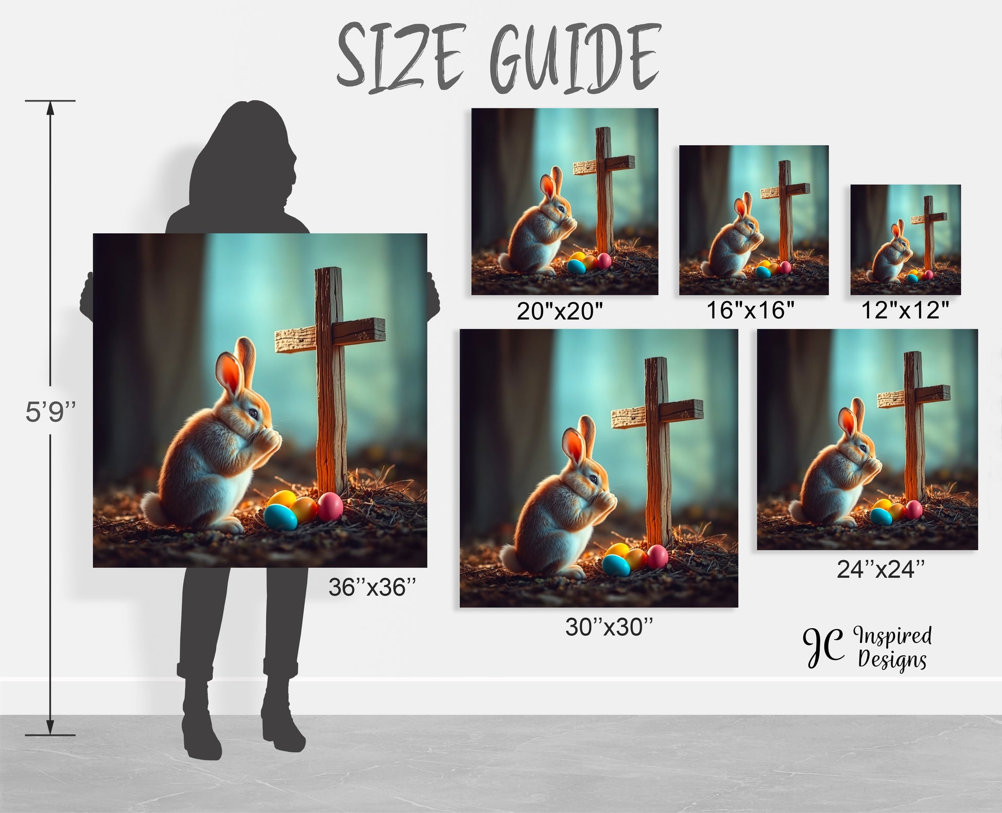 Christian art decor Easter Resurrection Day