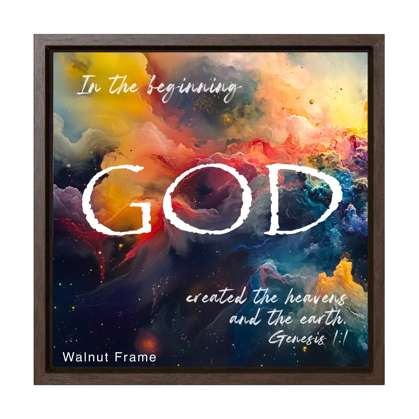 Genesis 1:1 creation decor God created the heavens and the earth picture