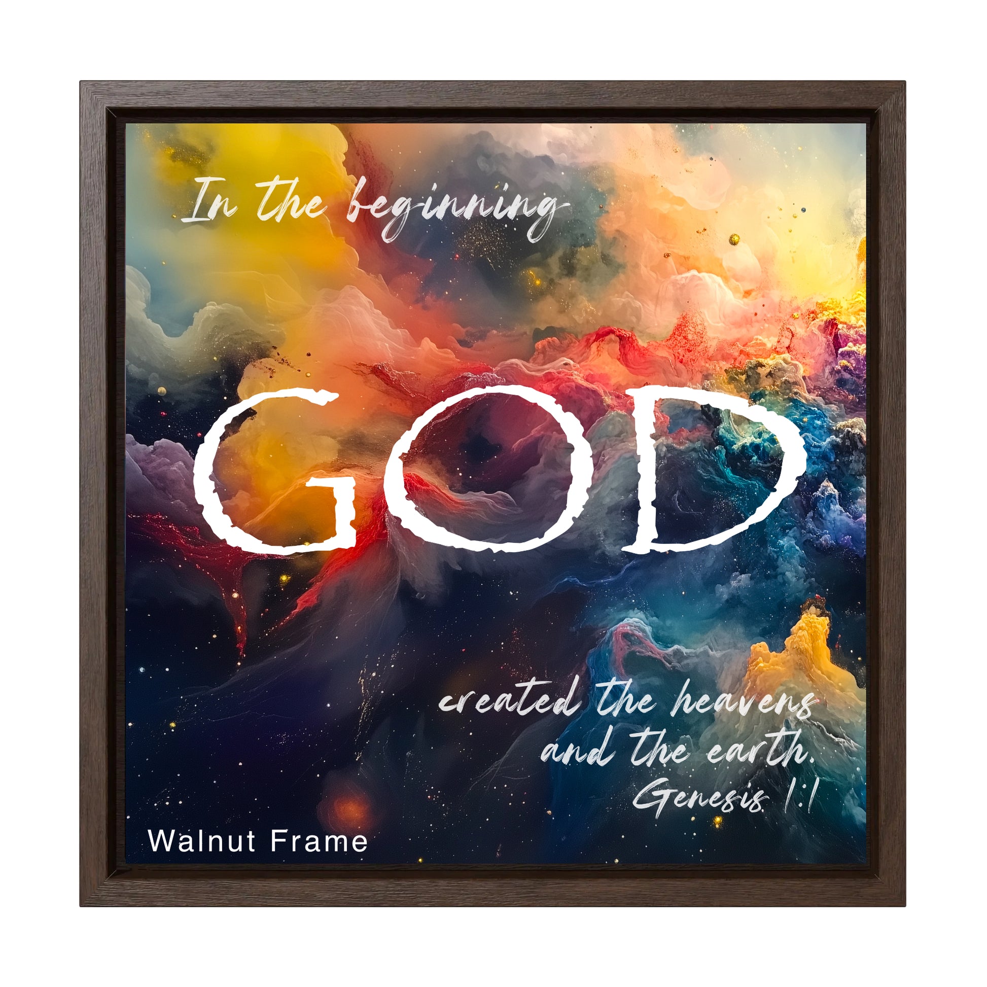 Genesis 1:1 creation decor God created the heavens and the earth picture