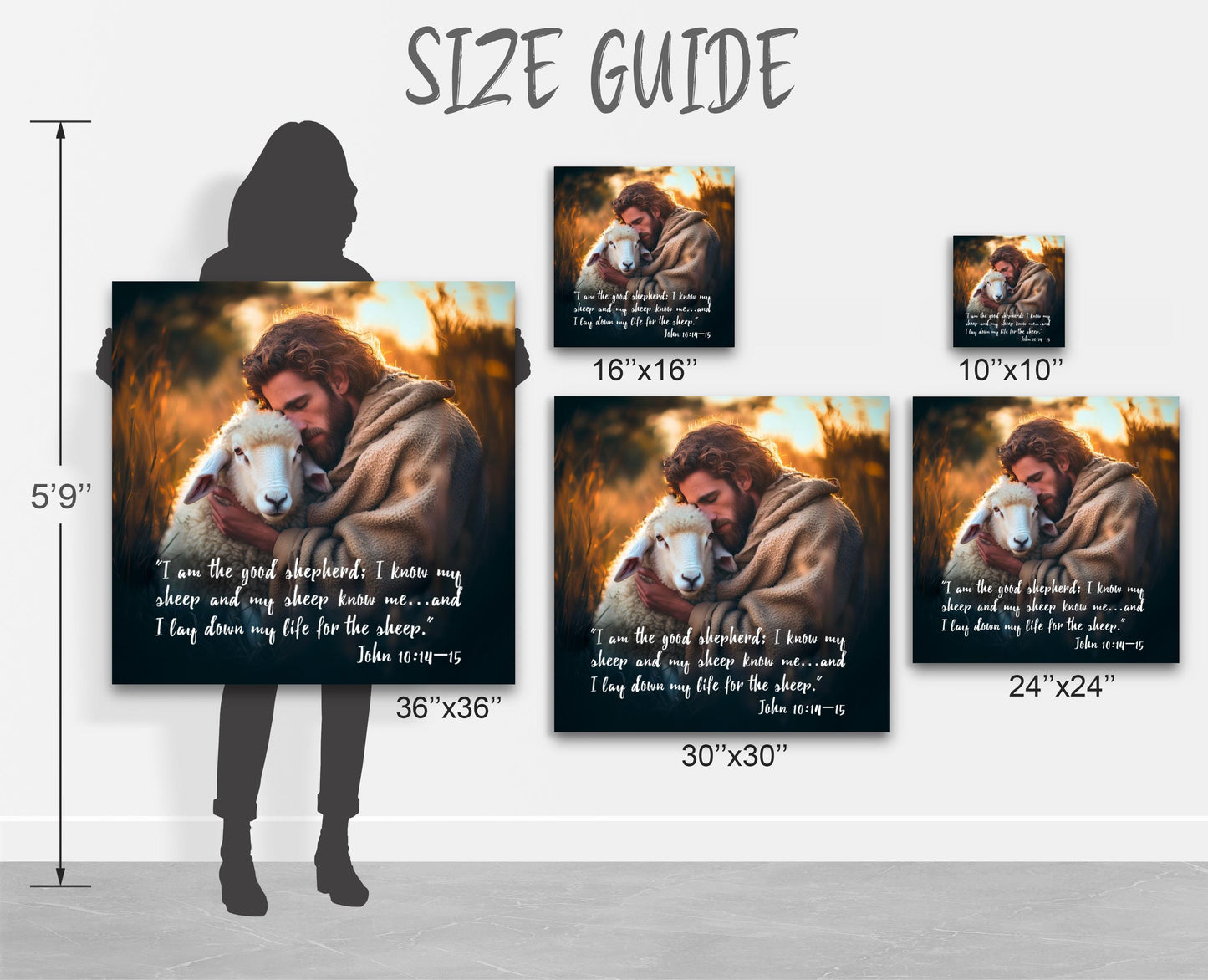 John 10:14-15 canvas print my sheep know me and I know them