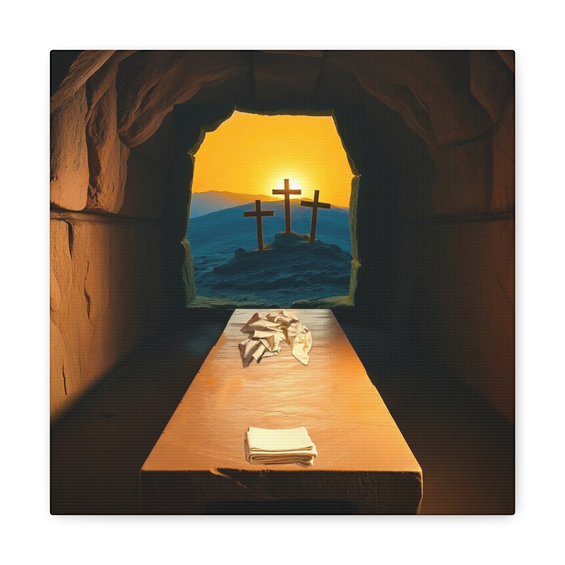 Outside the Empty Tomb resurrection Easter artwork