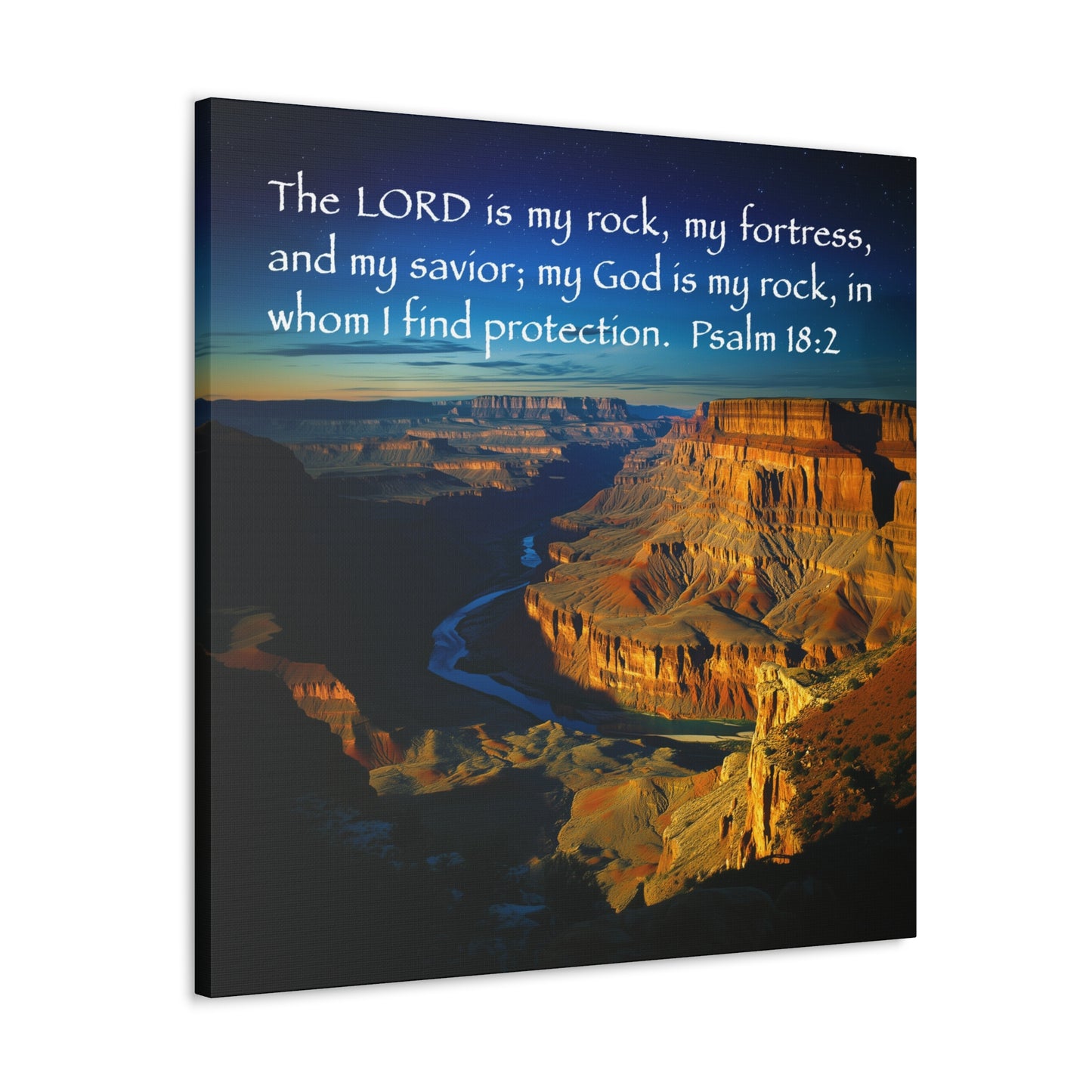 Christian art decor gifts Psalm 18:2 scripture the lord is my rock artwork