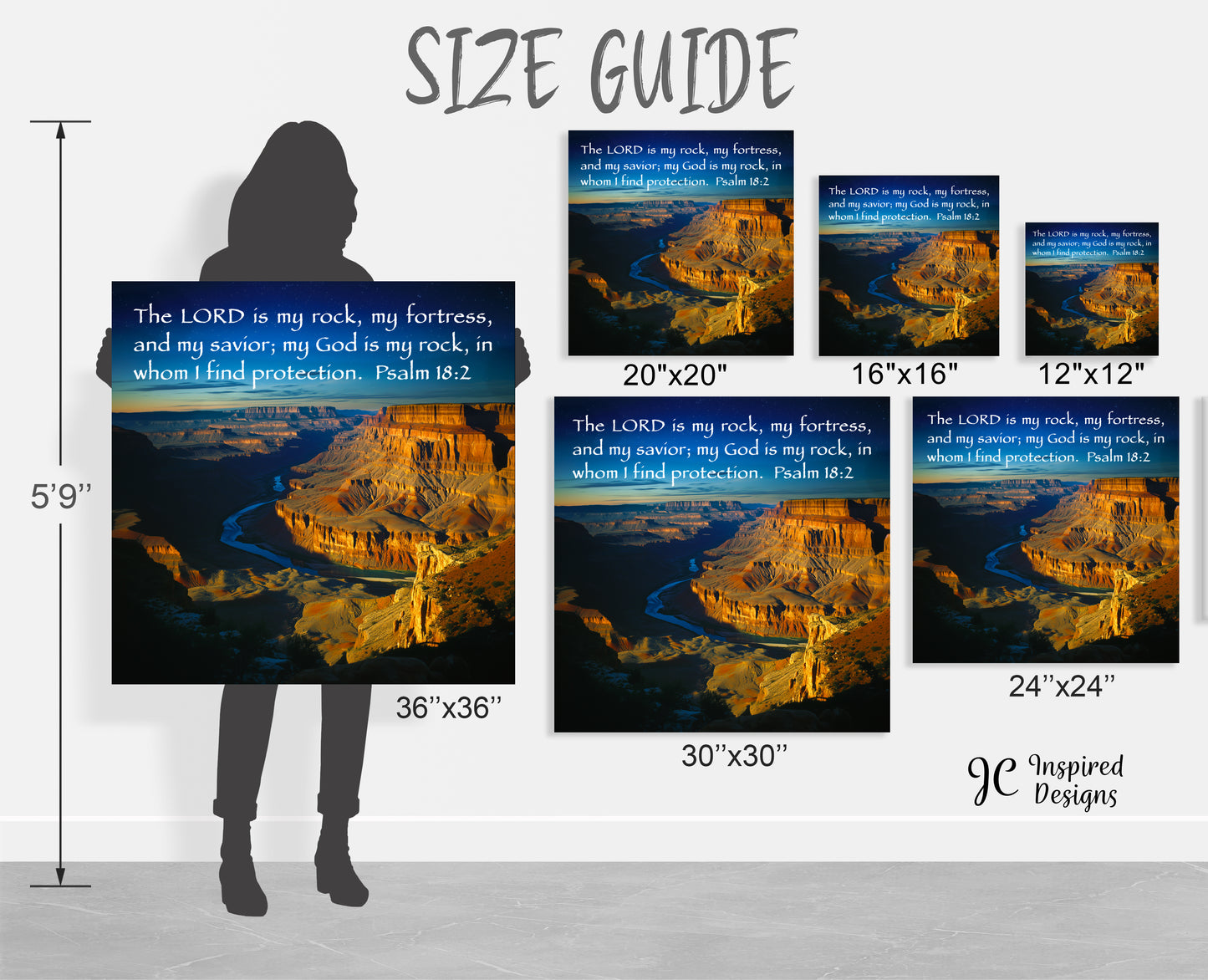Psalm 18:2 wall decor gifts for Christians