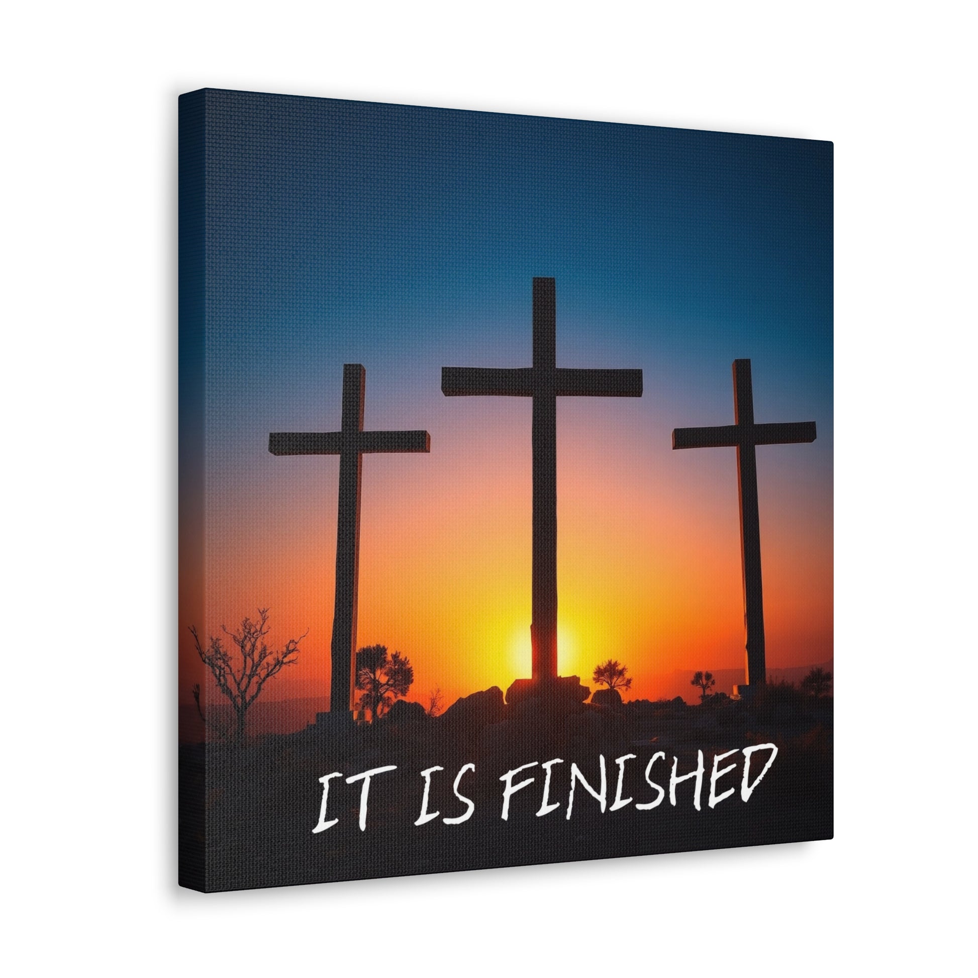 Three Crosses Christian art decor Easter Resurrection Day