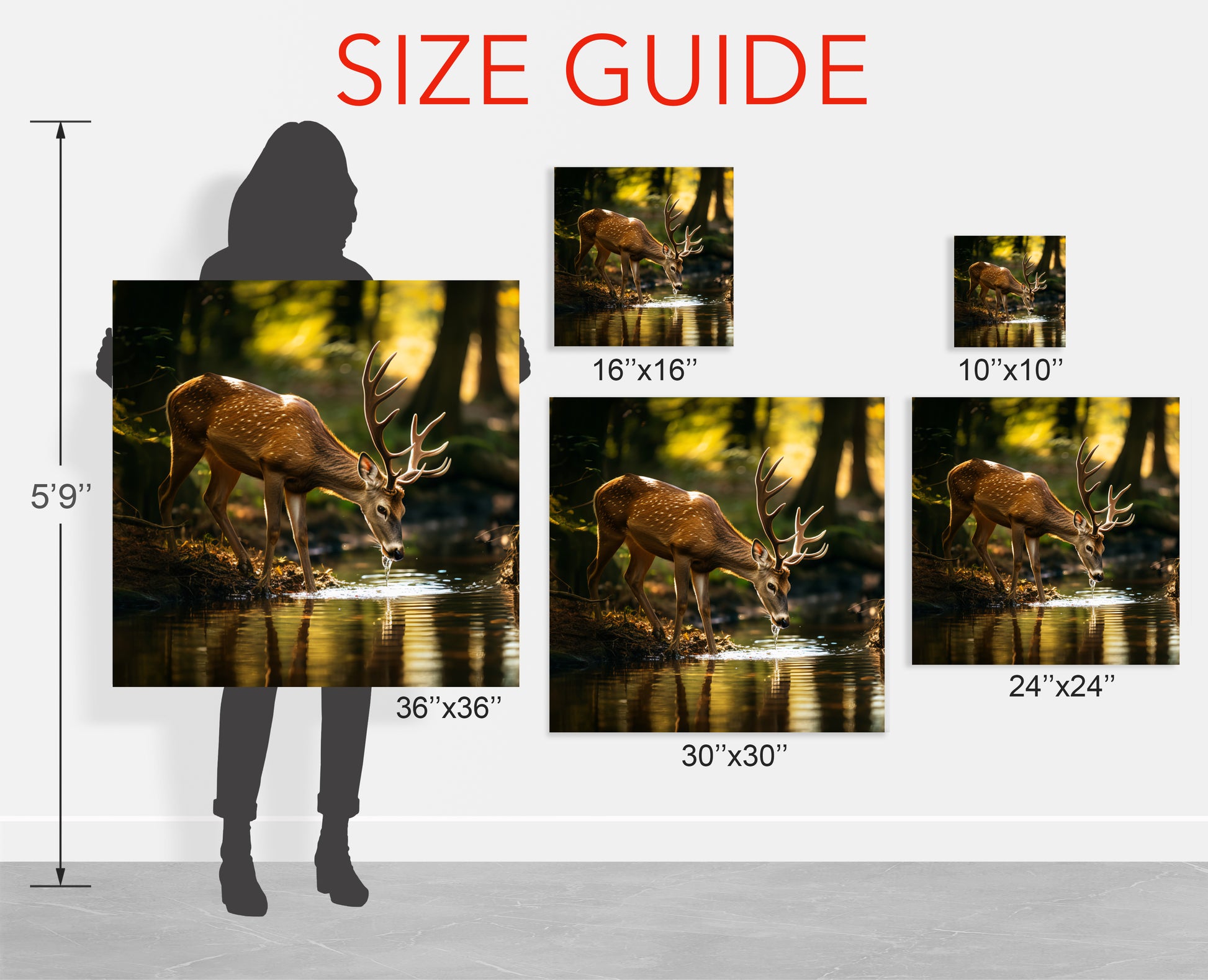 deer canvas print