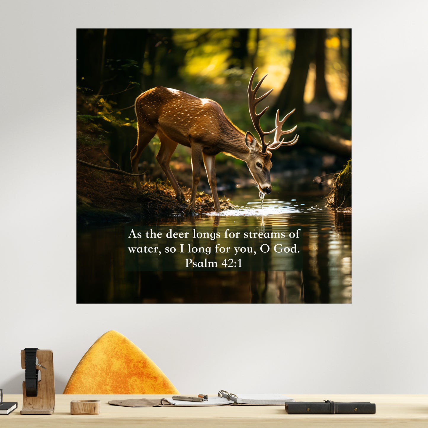aesthetic Scripture wall decor, Psalm 42 canvas print