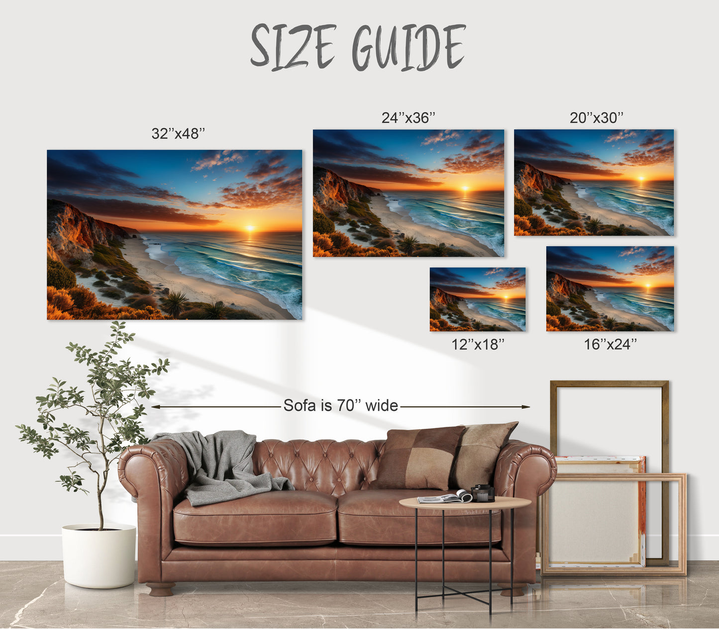 tropical sunset wall decor