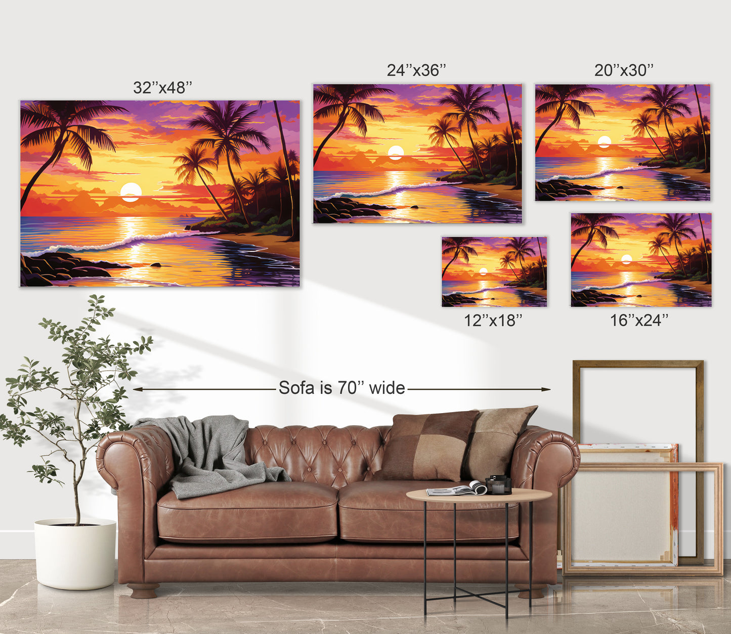 beautiful ocean sunset art, ocean sunrise wall art
